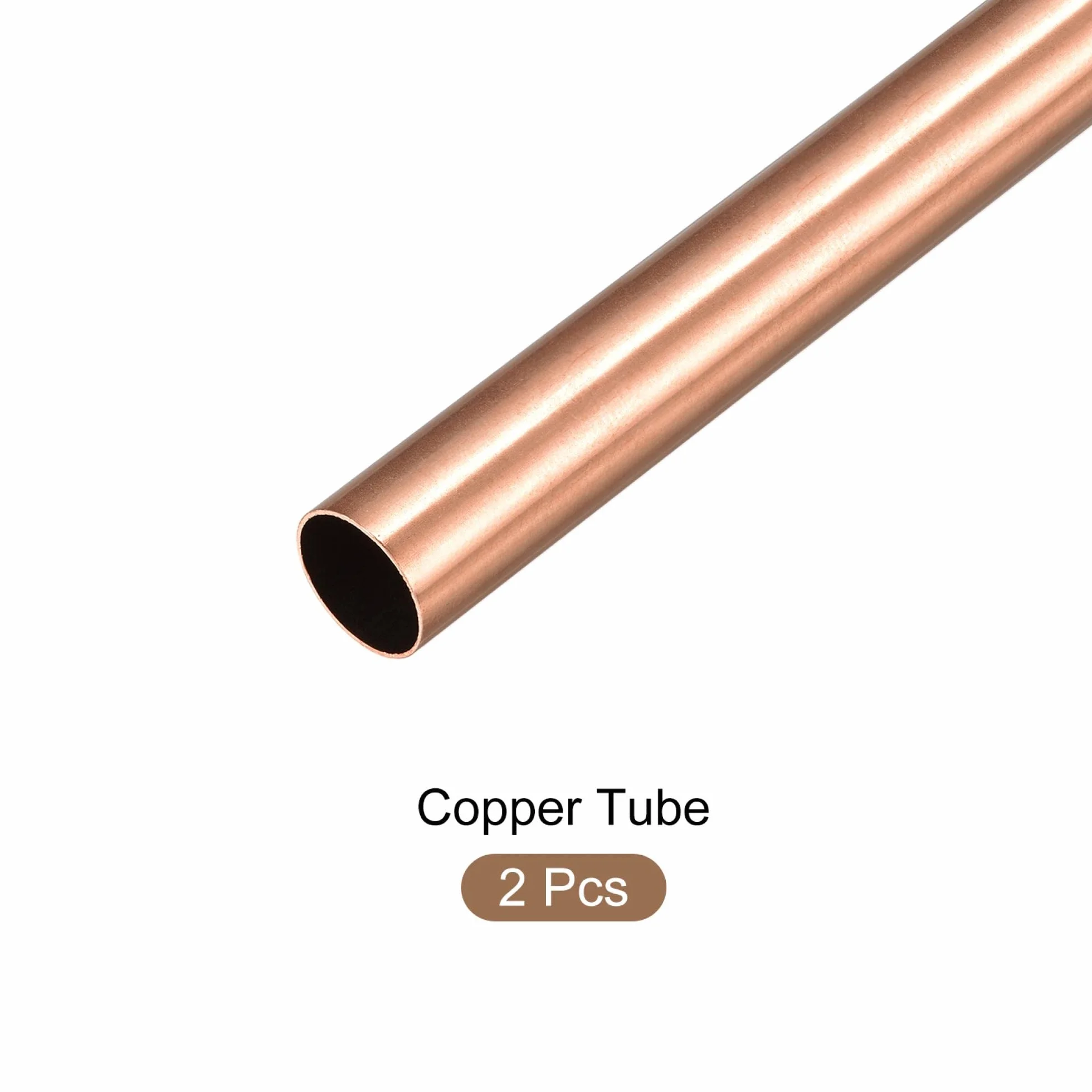 sourcing map Cuivre Tube (14mm OD x 1mm Paroi T x 200mm L) 2Pcs, Tube droit pour Maison Ameublement Machines Bricolage Artisanat