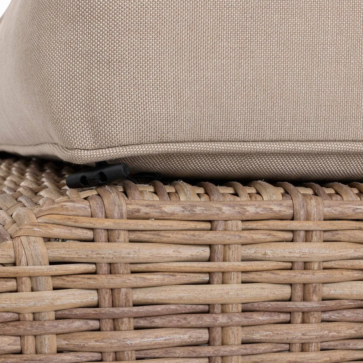 Pouf de Jardin Hespéride Mooréa Savana Anti-Rouille Résine Tressée Polyester