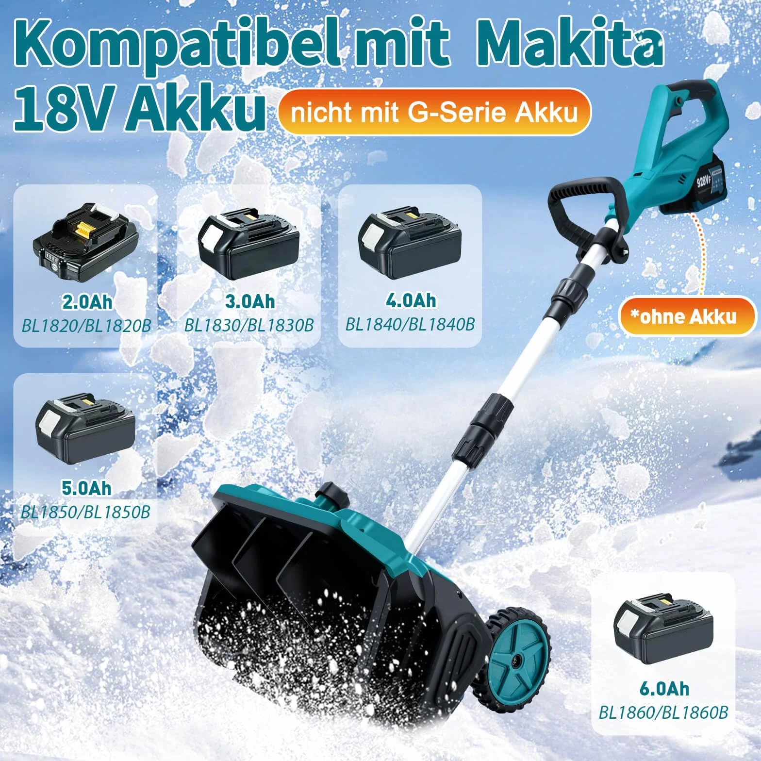 Makita Fraise à neige sans fil 18 V 1000 W 32 cm
