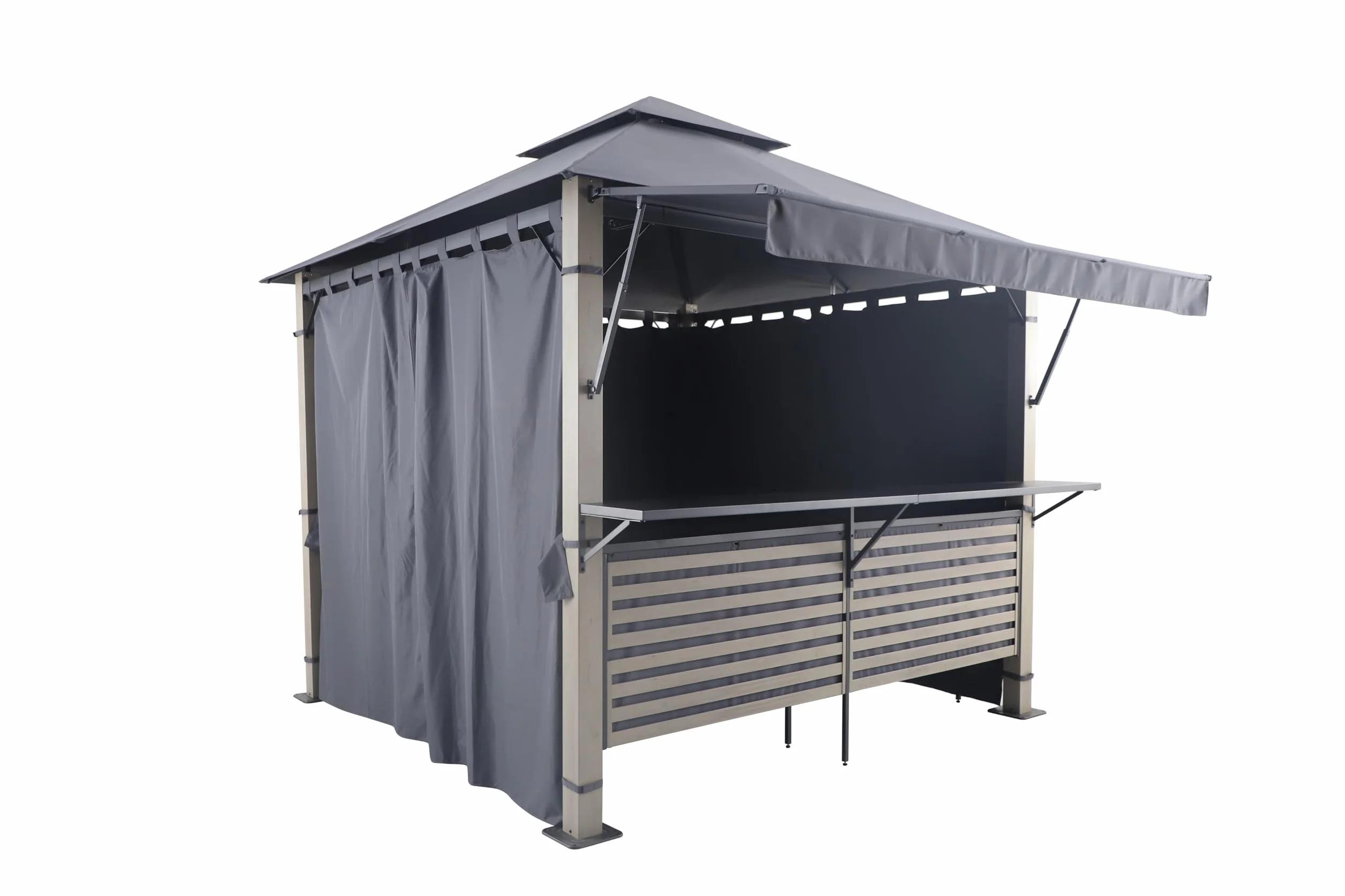 Metro Professional Bar Boheme Mayfield 3x3 m Aluminium Acier Store Gris foncé