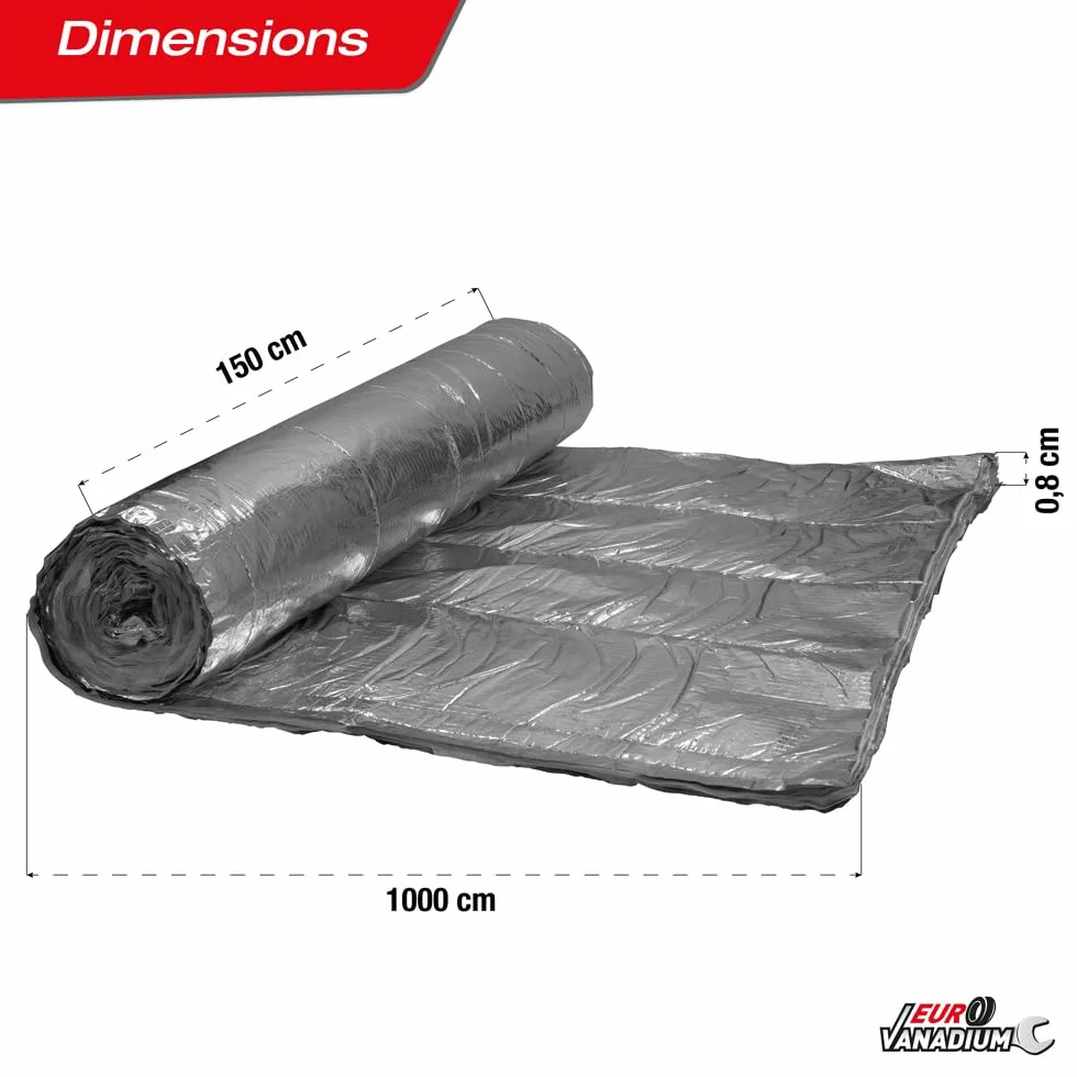 Isolant multicouche mince 27 épaisseurs : Isolation thermique et phonique pour tous les projets - 15 m² - Gris