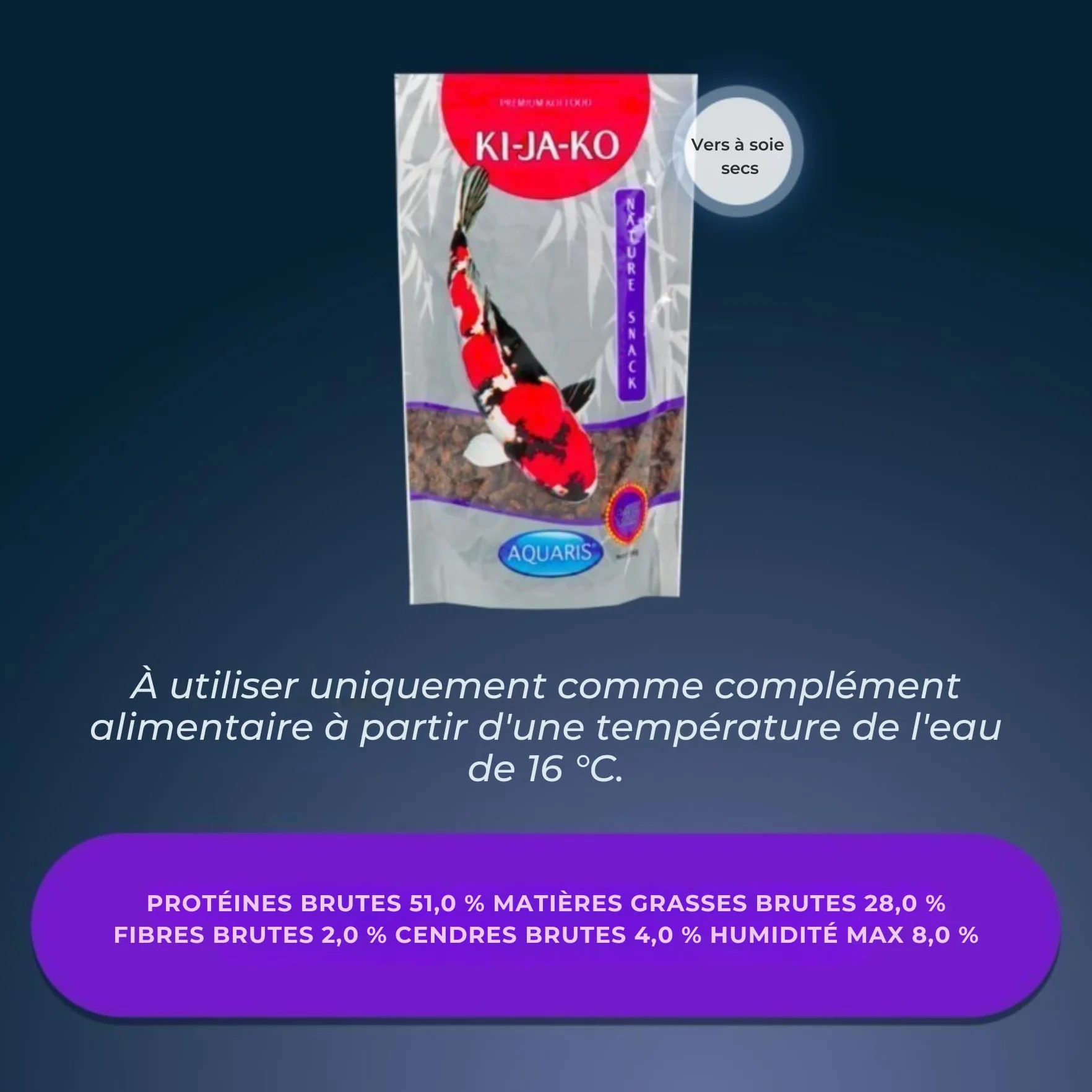 Nature Snack Nourriture pour Poissons koï 700 g, complémentaire Naturelle pour Kois, 16°C