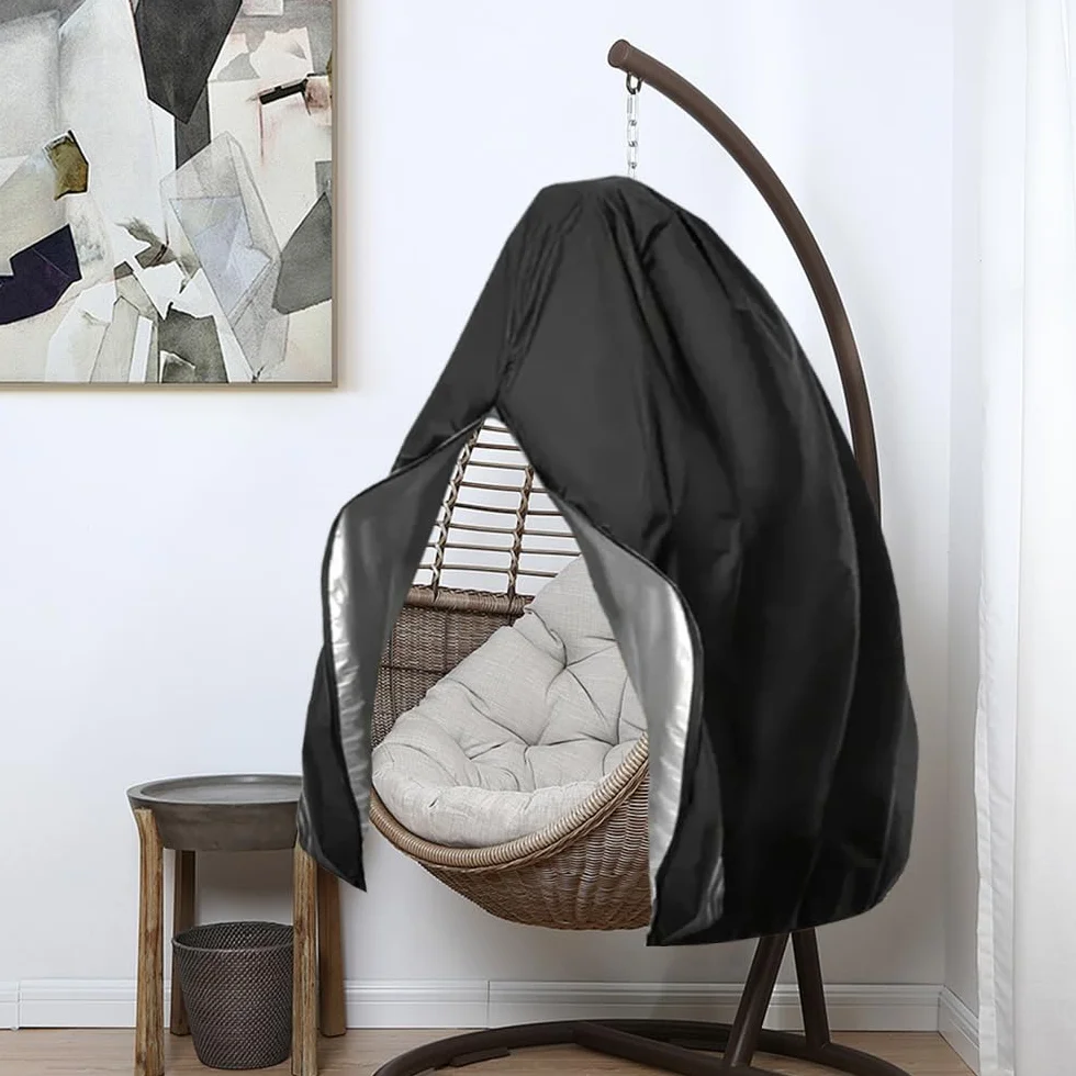 Housse de Chaise Suspendue Balancelle 210D Protection Extérieur avec Fermeture éclair