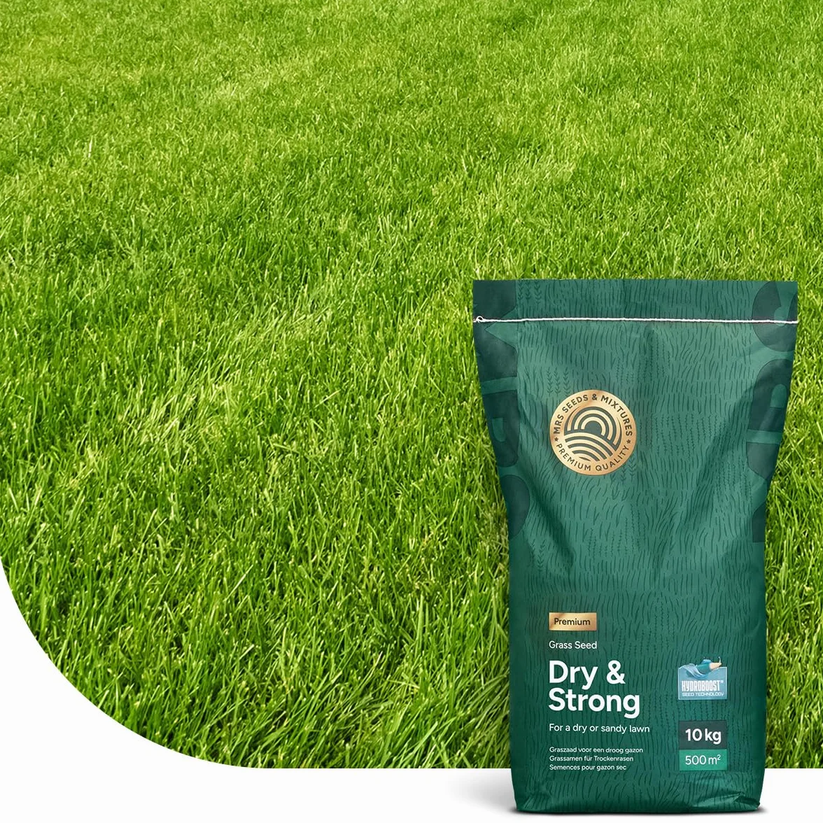 Gazon résistant à la sécheresse MRS Dry & Strong 10 kg 500 m² Hydroboost™