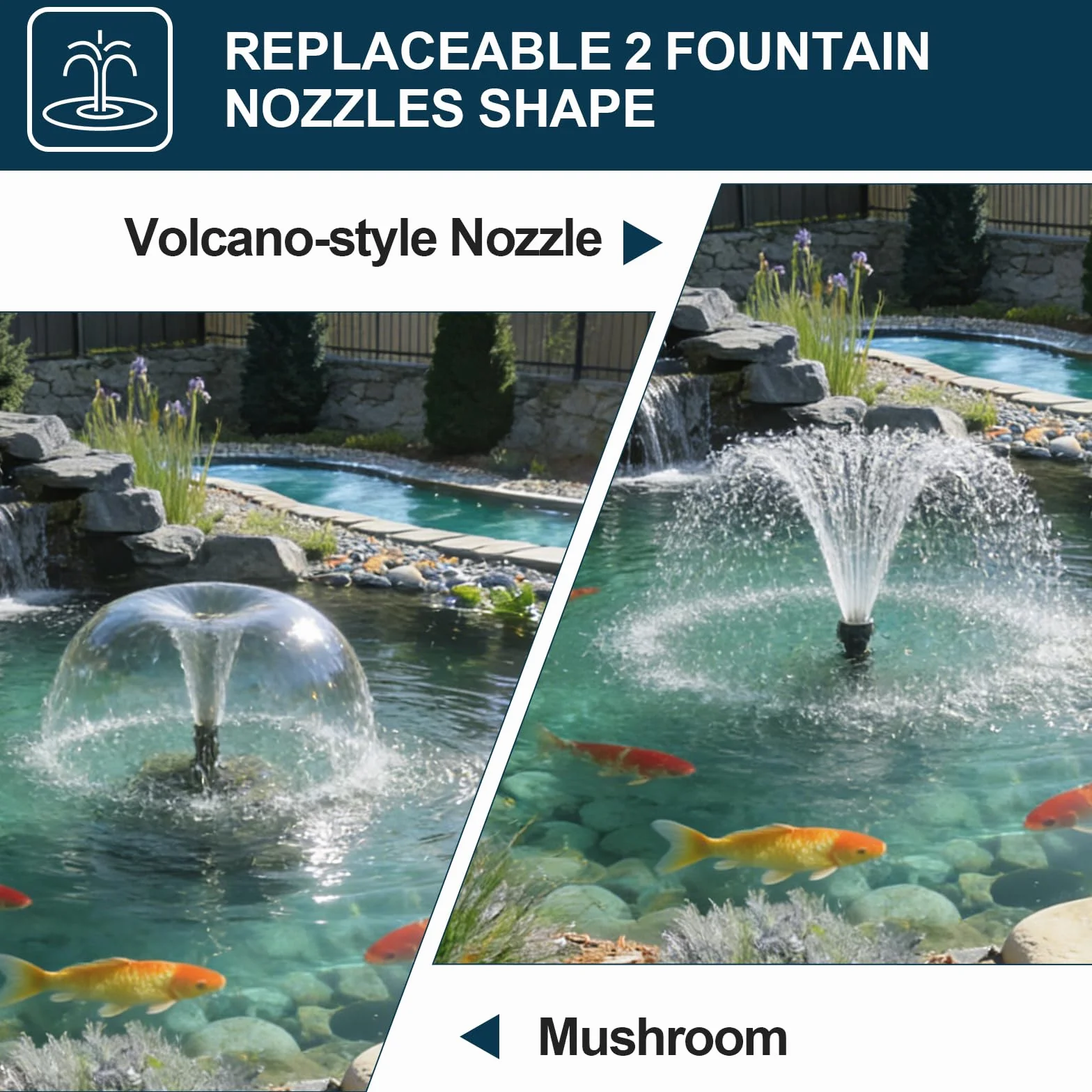 CPROSP Pompe Bassin Poisson Exterieur Solaire 390/H, Pompe à Eau Immergée pour Fontaine