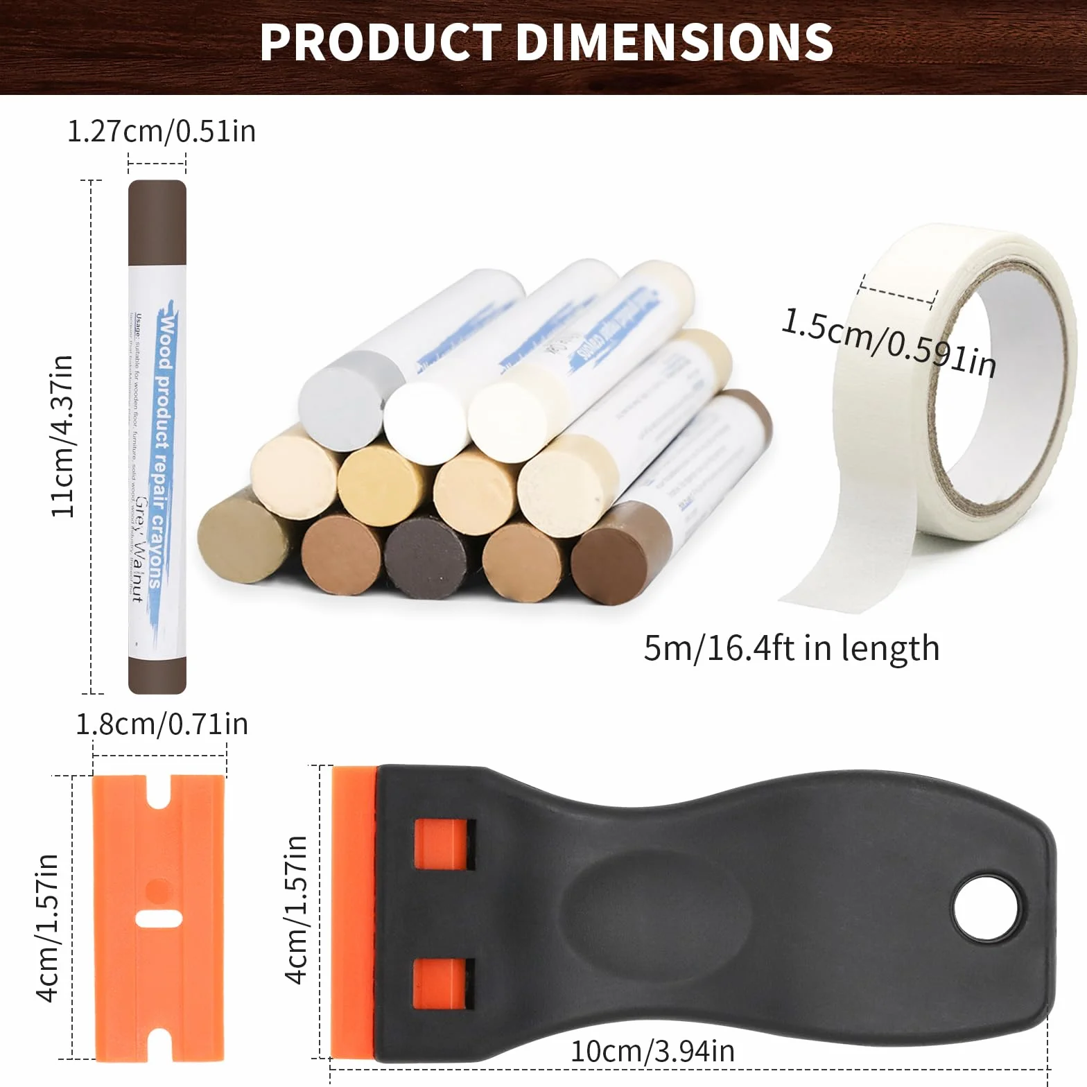 Kit Réparation Parquet 12 Couleurs, Mastic Bois, Pate a Bois Rebouchage, Kit Reparation Carrelage pour Stratifié, Bois, PVC, Carrelage, Meubles