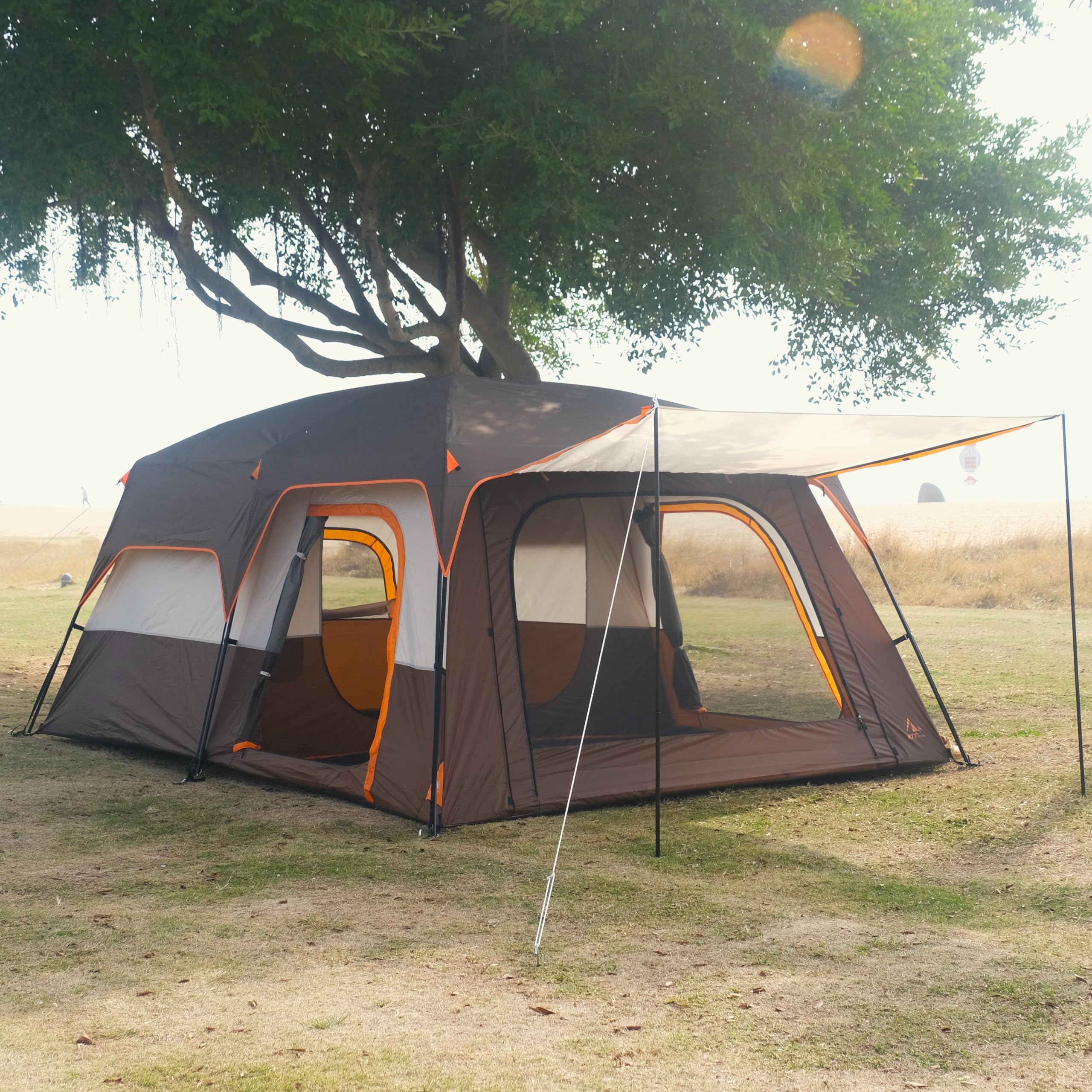 Expansive Family Cabin Tent with Dual-Room Design