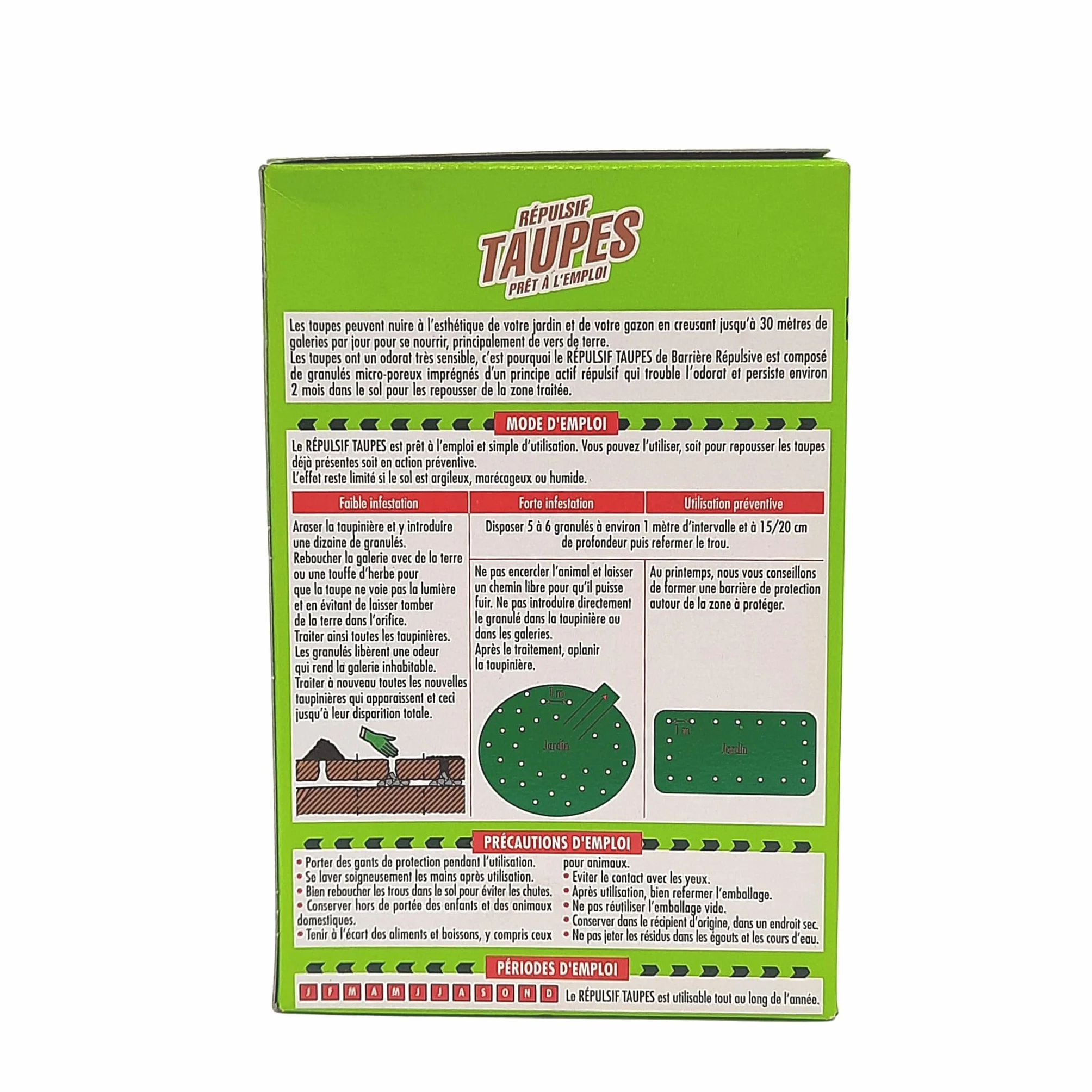 Répulsif Taupes 200 g Protection 2 mois