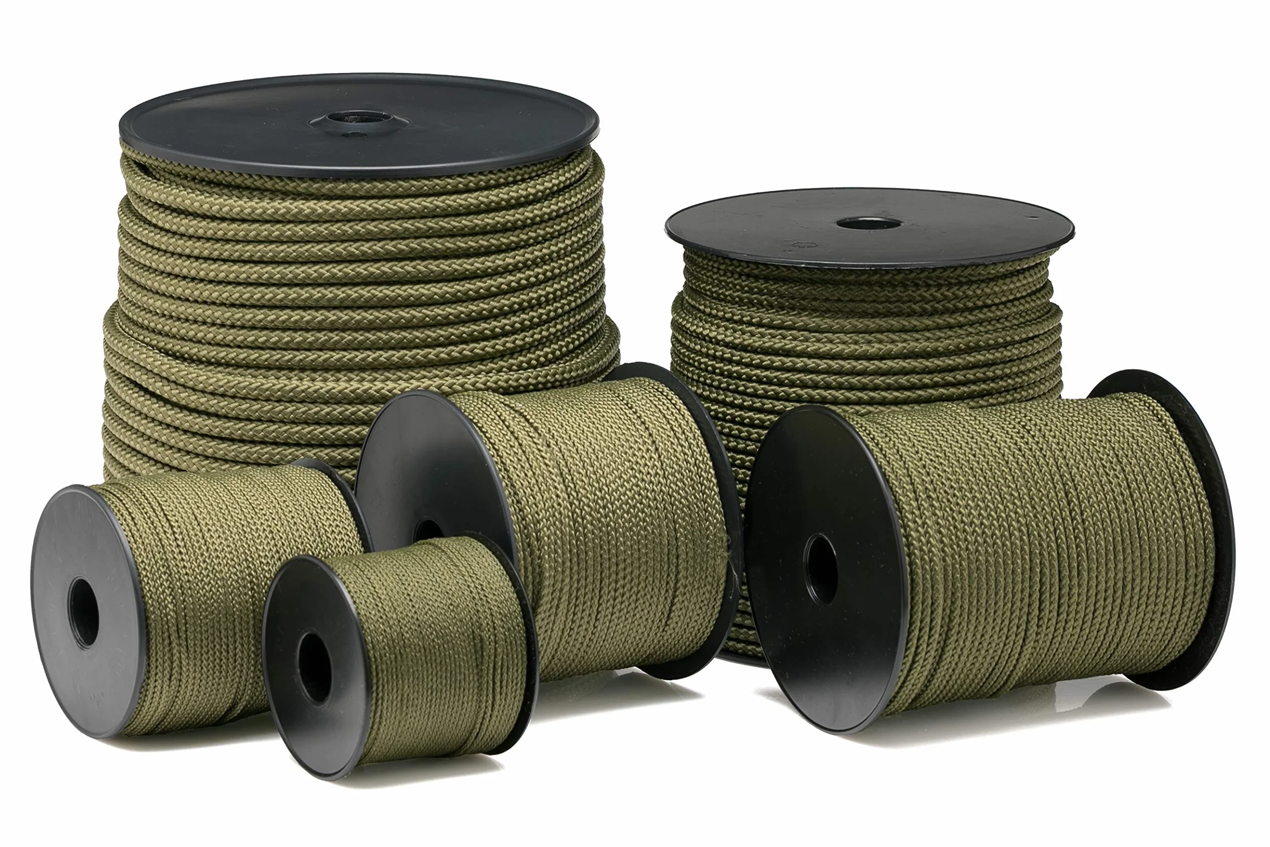 Flandria – Corde Polypropylène Tressée Kaki Ø 3 mm | Bobine ± 100 m | Drisse PP Résistante Multi-Usage – Jardinage, Bricolage, Camping, Pêche