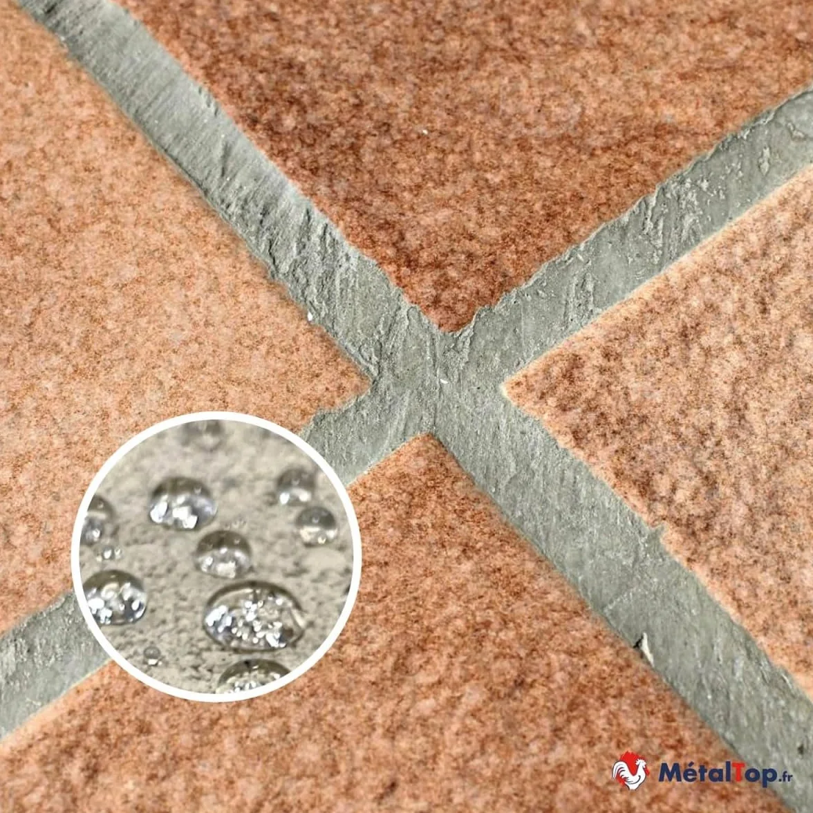 Métaltop - Hydrofuge Joint Carrelage - 1 L - Protection invisible contre l'eau, l'humidité et les taches pour joint absorbant