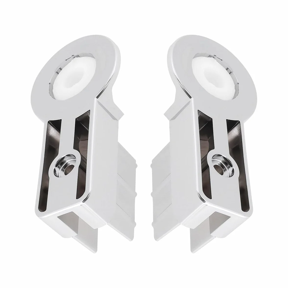 1 paire de charnières de paroi de douche en ABS chromé – G/D pour supports de salle de bain en verre de 6 mm avec système de serrage
