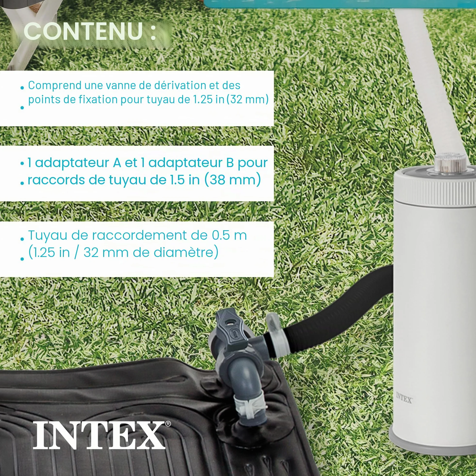 Intex Tapis de chauffage solaire pour piscine hors sol 47 x 47 cm