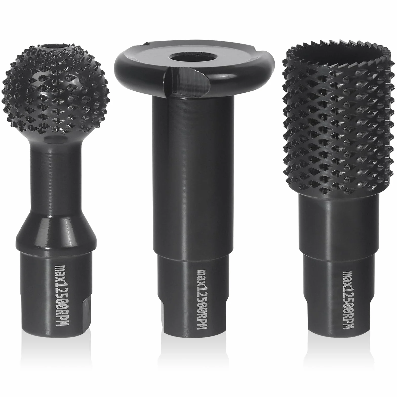 Pomsare Fraise à Bois - Disques Meuleuse Sculpture Bois, Set de 3 Burrs Rotatifs, Gouge et Ciseaux à Bois pour Meuleuses 115/125 - Outils de Coupe,Menuiserie Outillage