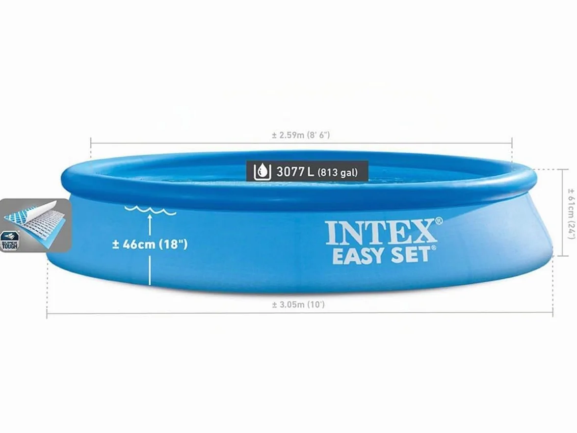 Intex Kit Piscinette Easy Set Autoportante 3,05 x 0,61m