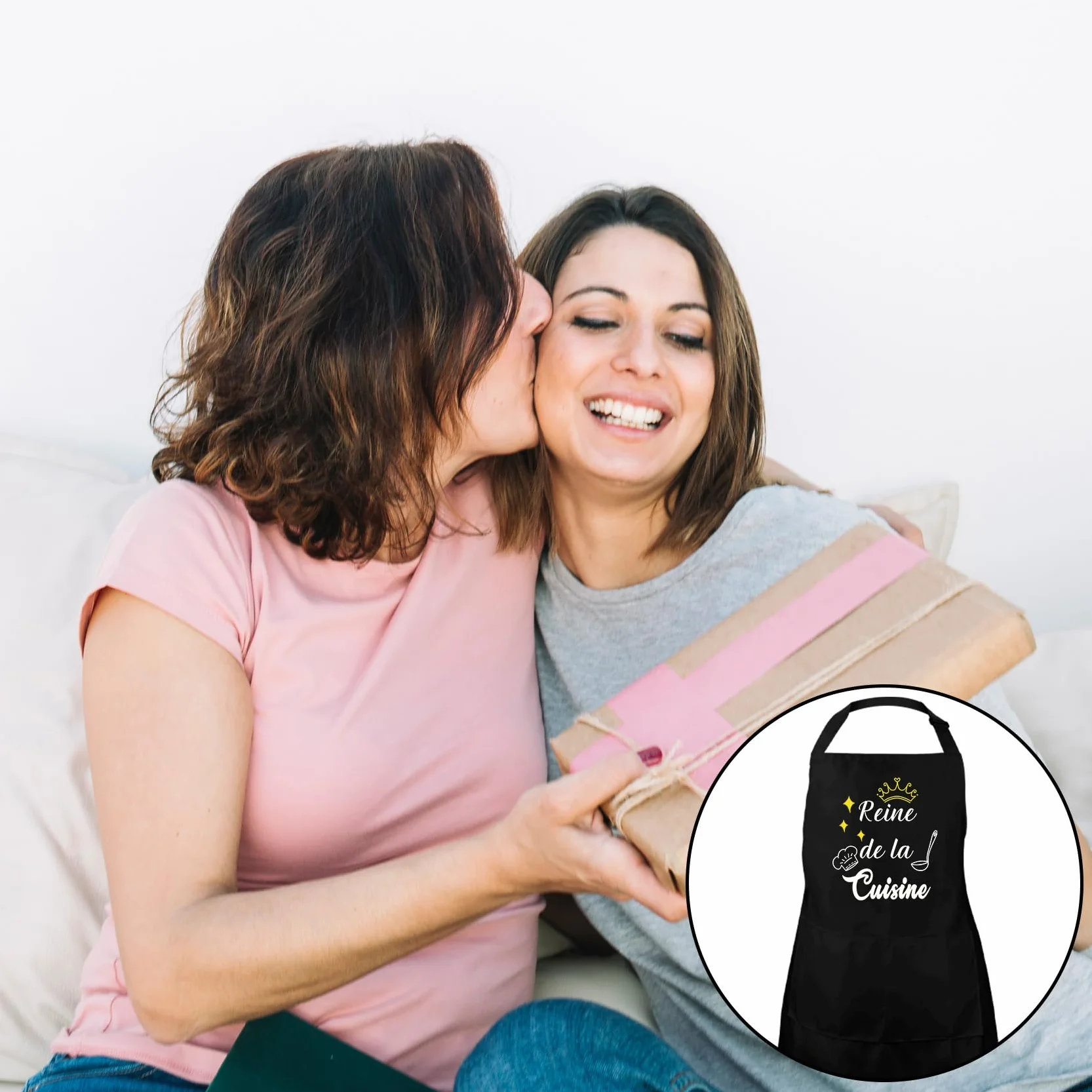 Tablier De Cuisine Personnalisé Femme Cadeau Anniversaire Noel Fete Des Mere