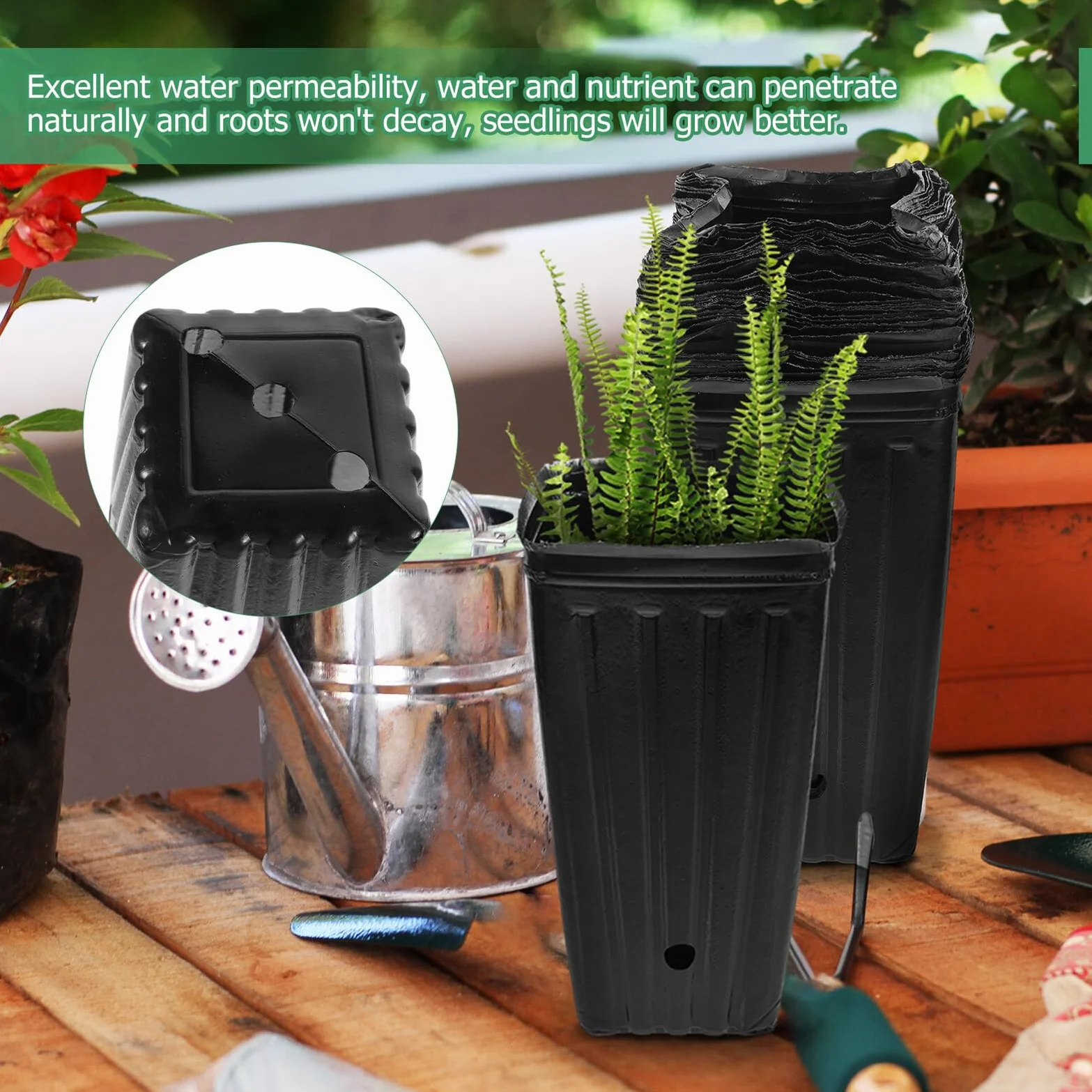 COLLBATH 30 pièces Tasses Pots Démarrage Plantes Légumes Fleurs Lot Drainage Respirabilité Jardinage Intérieur