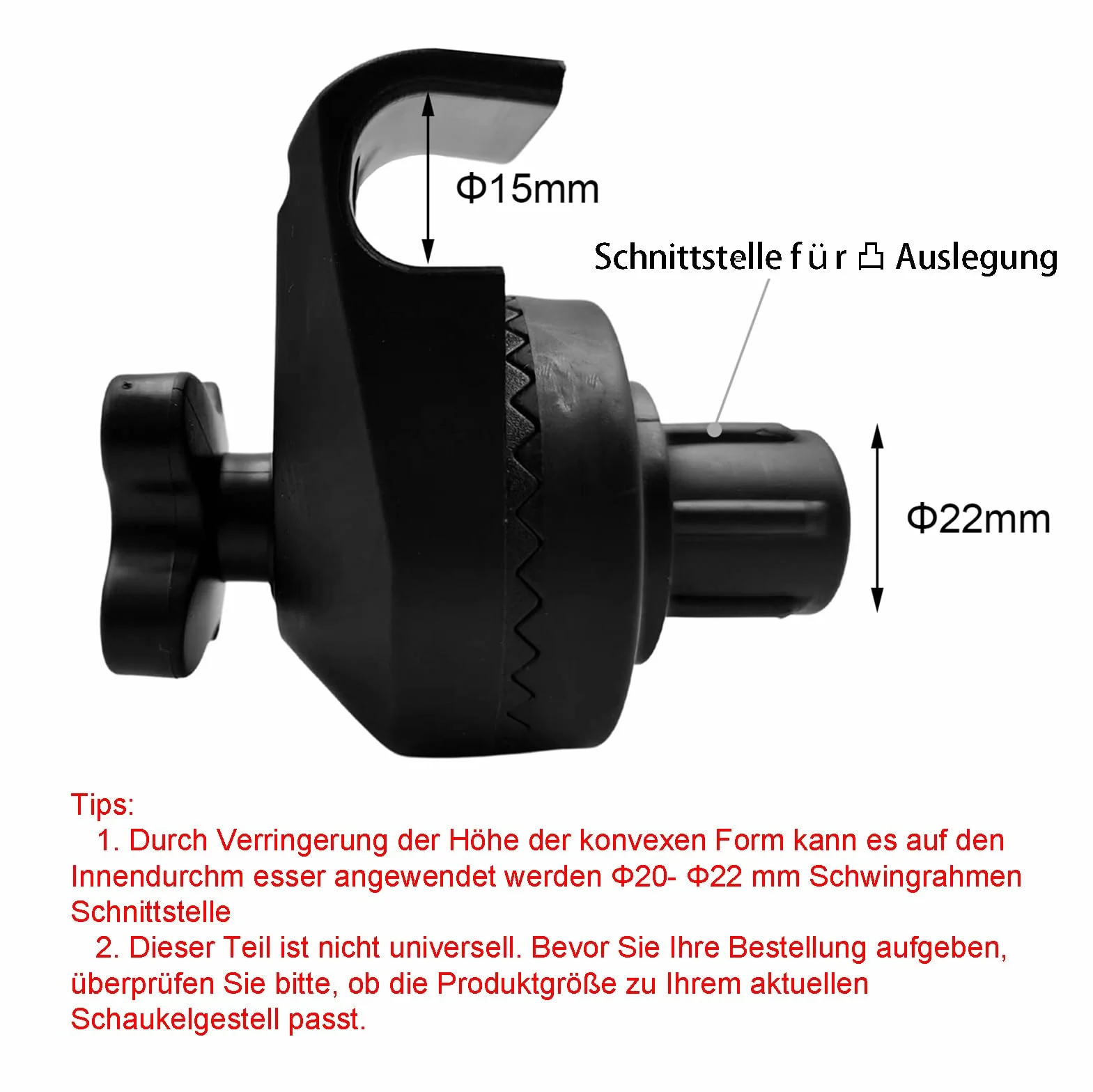 Timyrimy Connecteur pour balancelle, Réglage inclinaison toit, 1 pièce