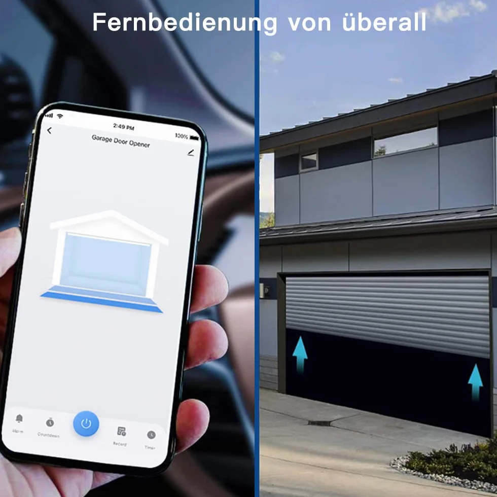 LoraTap Smart Wi-Fi Ouvre-porte de garage et contrôleur - Module relais avec capteur Reed pour le contrôle de l'application (Smart Life/Tuya), commande vocale avec Alexa et montage facile en 15