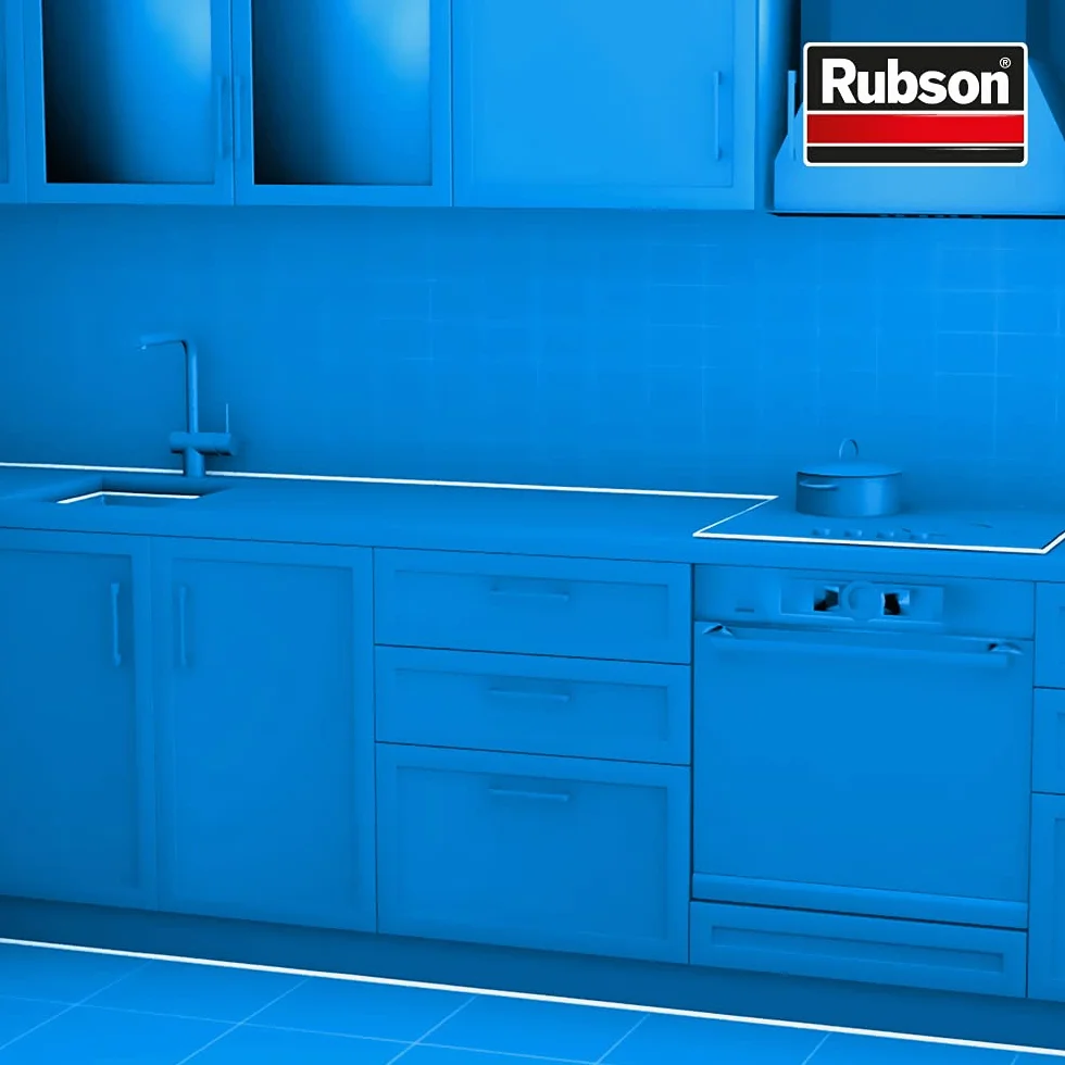 Rubson – Je Jointe Mastic Blanc 200 ml, mastic étanche anti-moisissure en aérosol prêt à l'emploi, silicone durable pour joints sanitaires spécial Bain & Cuisine
