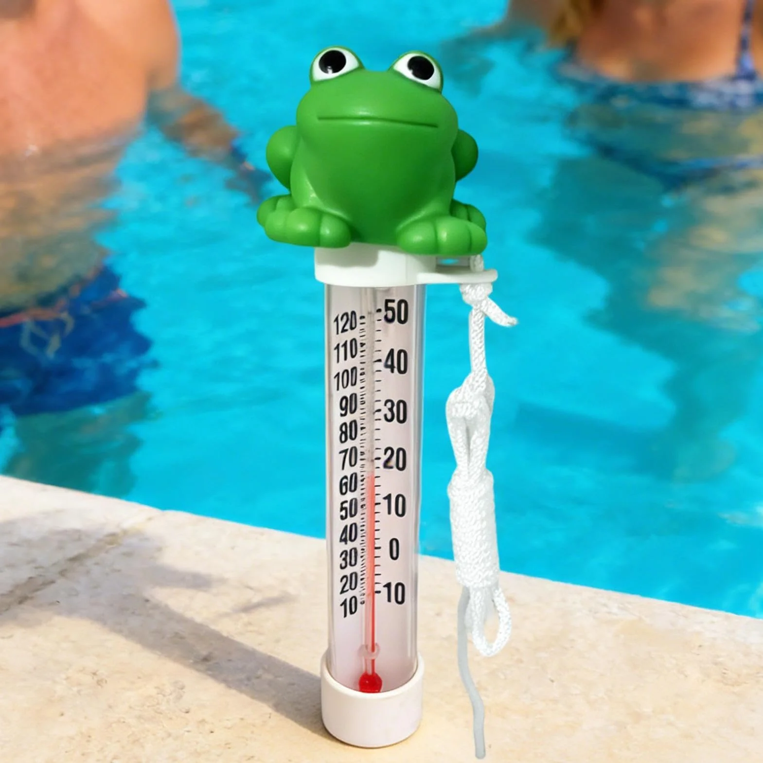 Thermomètre Piscine Grenouille Grand Affichage Flottant Incassable Facile à Lire pour Piscine Spa Bain
