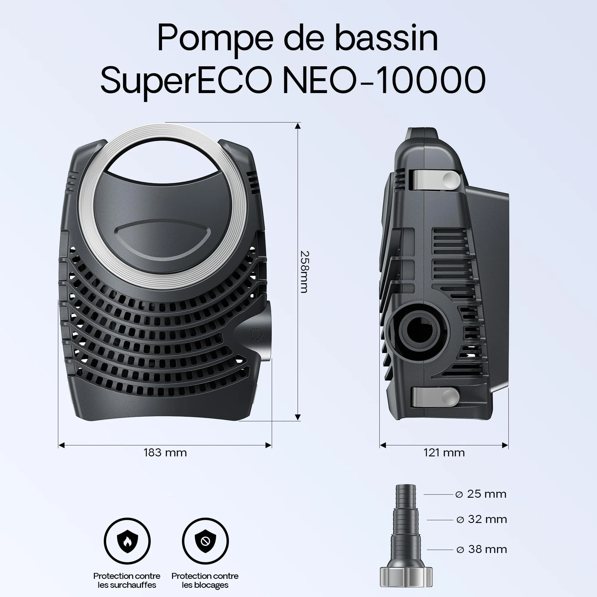 SunSun CBF-550 Filtre de bassin 60000L Biologique NEO10000 Pompe 10000l/h 80W CUV-236 Lampe UV 36W Clarificateur