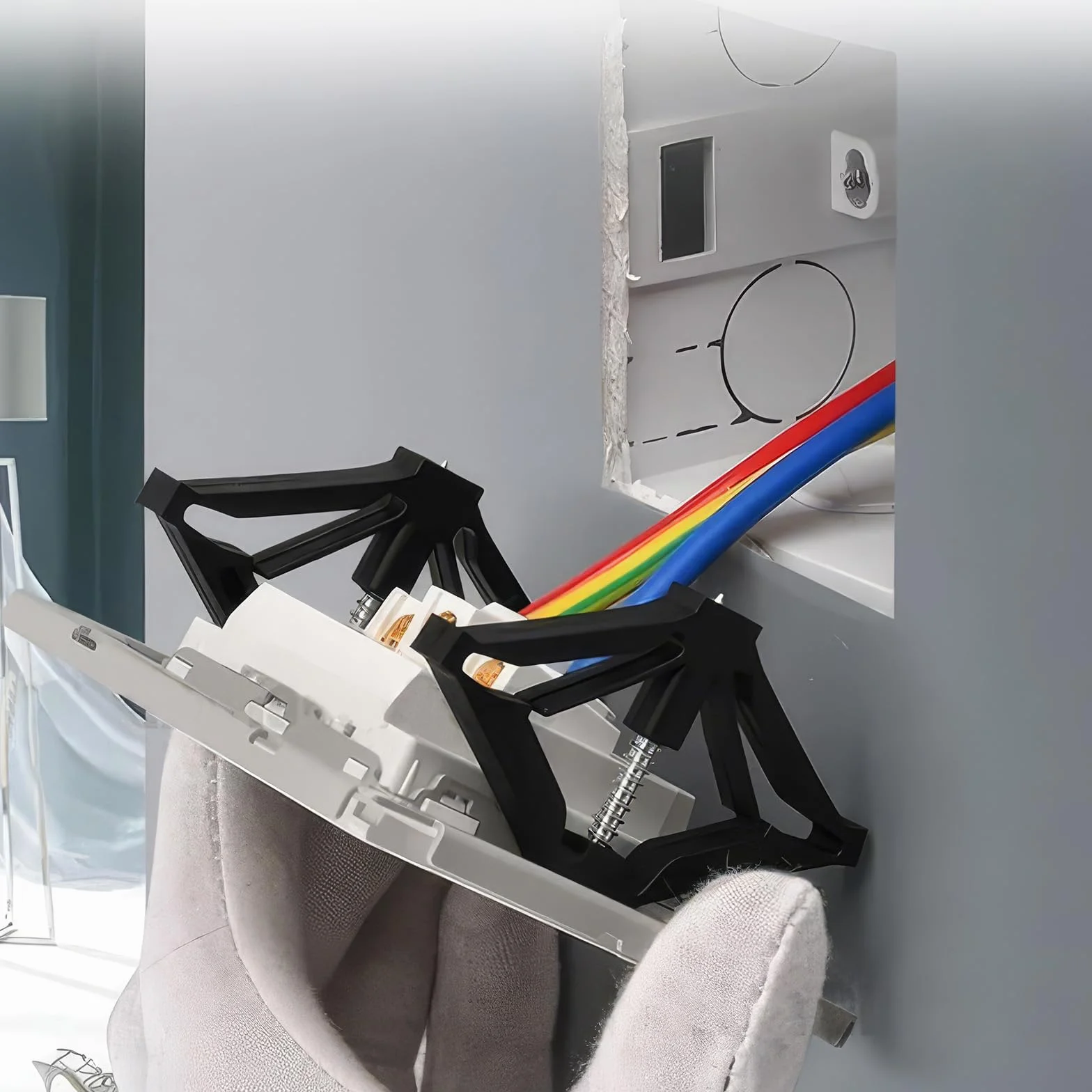 Lot de 10 tiges de Support de Cassette de Type 86 Accessoires d'électricien Support de boîte de Prise Murale Outil de réparation
