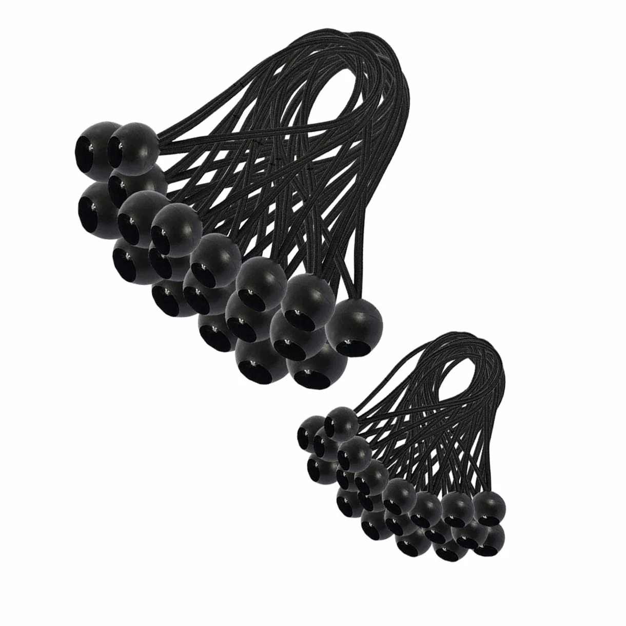 30 Pièces Tendeur Elastique, Tendeur Bache, Sandow Elastique, Tendeur Élastique pour Pavillon, Bâche, Camping, Tente, Rideaux Harnais d’Extension(200mm and 150mm)