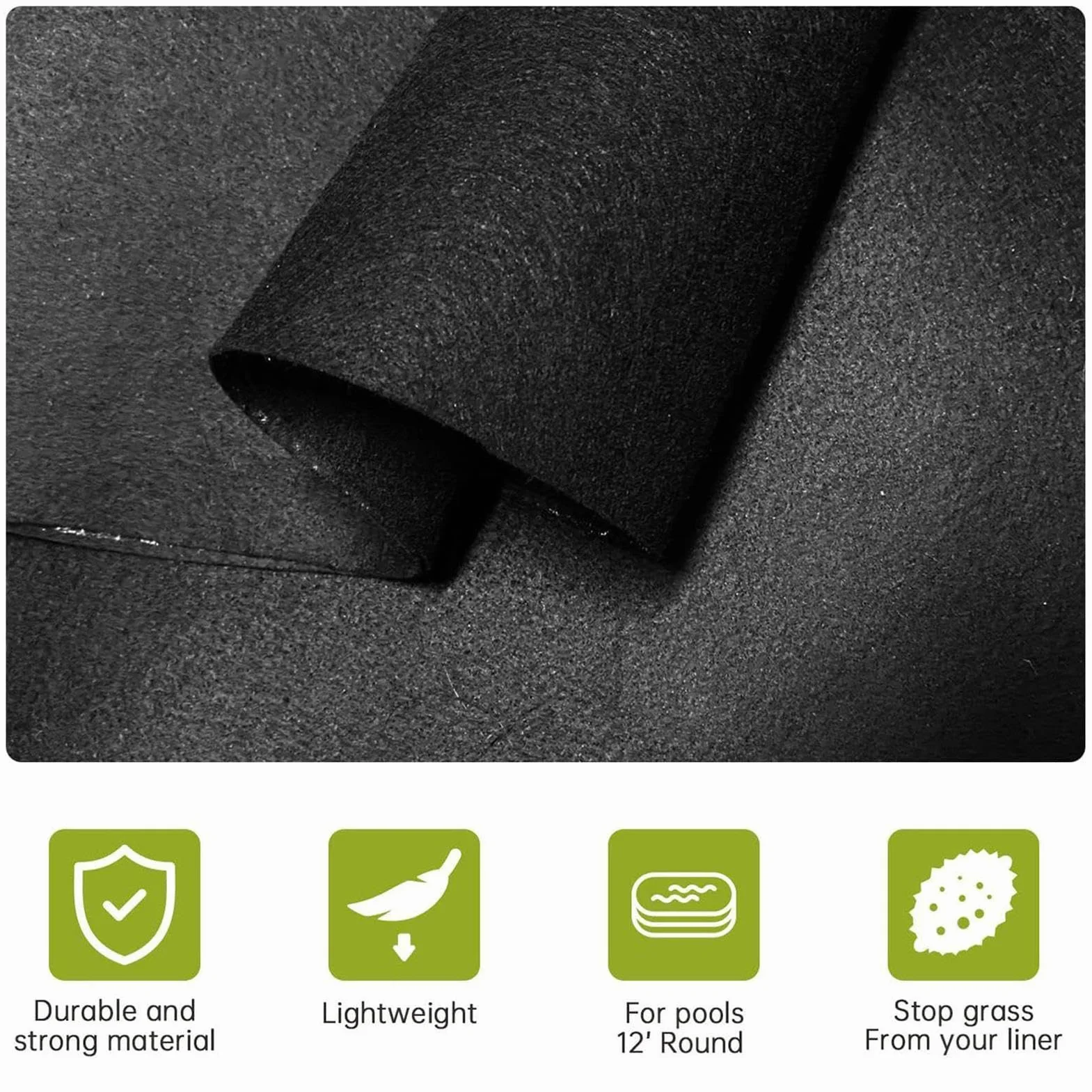 Tapis de piscine épais avec couche de protection haute performance prédécoupé