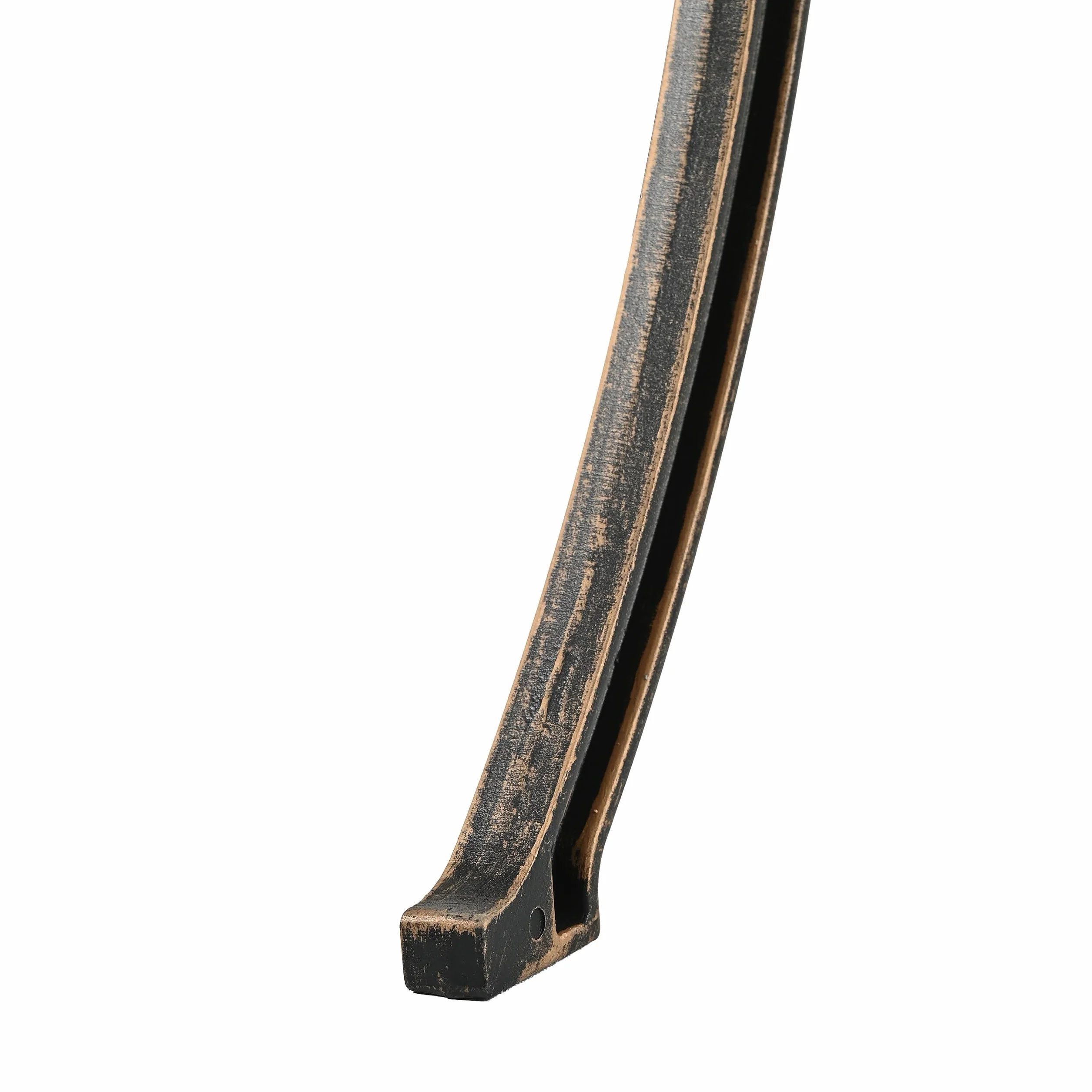 Relaxdays Table de Jardin Ronde 65 x 60 cm Alu Résistant aux Intempéries Noir/Bronze