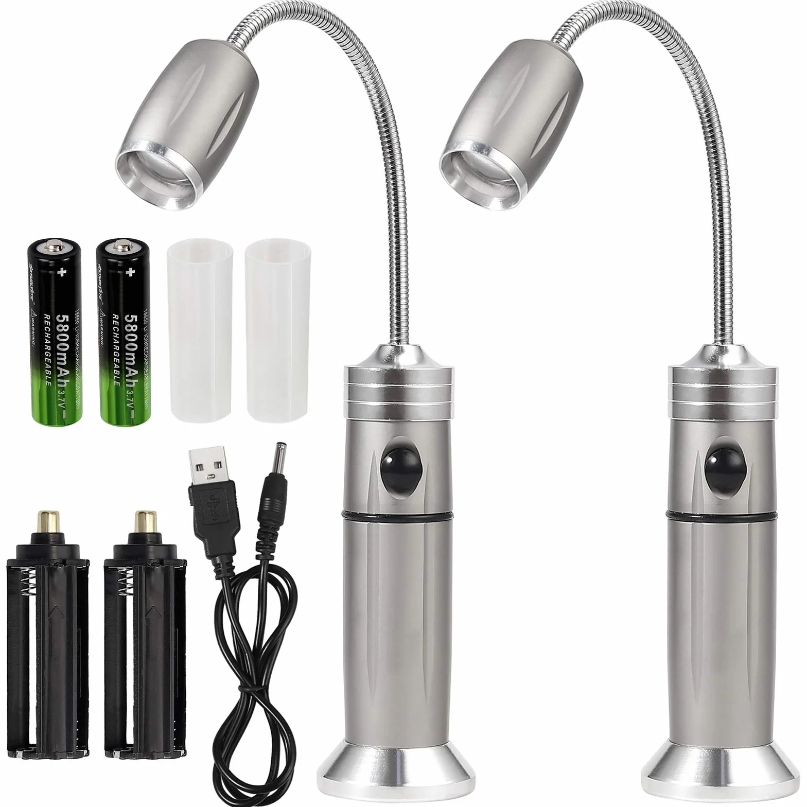 Justech Lampe pour Barbecue Rechargeable avec Base Magnétique et Col de Cygne Flexible à 360° Grill Light