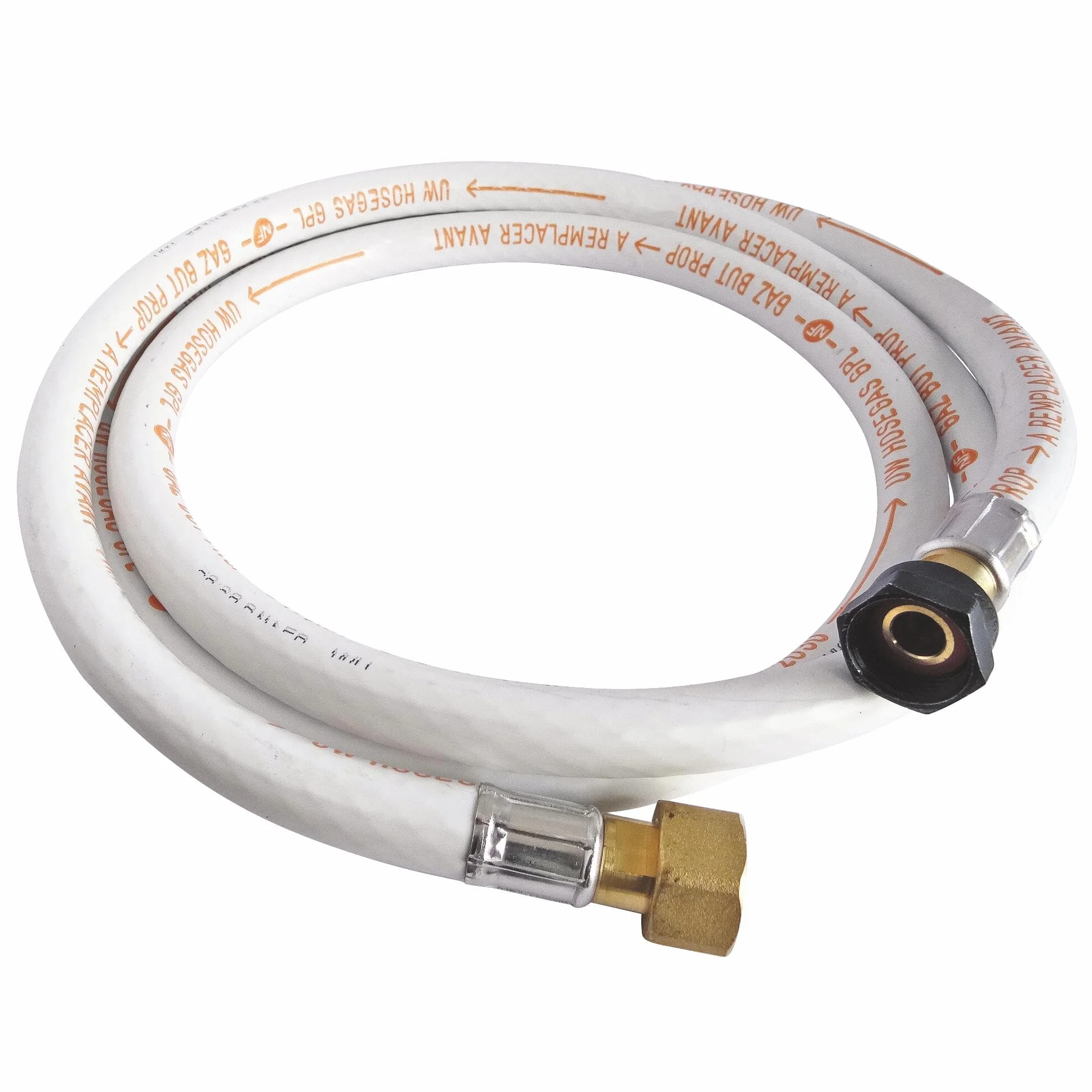 Flexible caoutchouc pour gaz Butane/Propane 1 mètre Raccords écrou tournant 20/150 15/21
