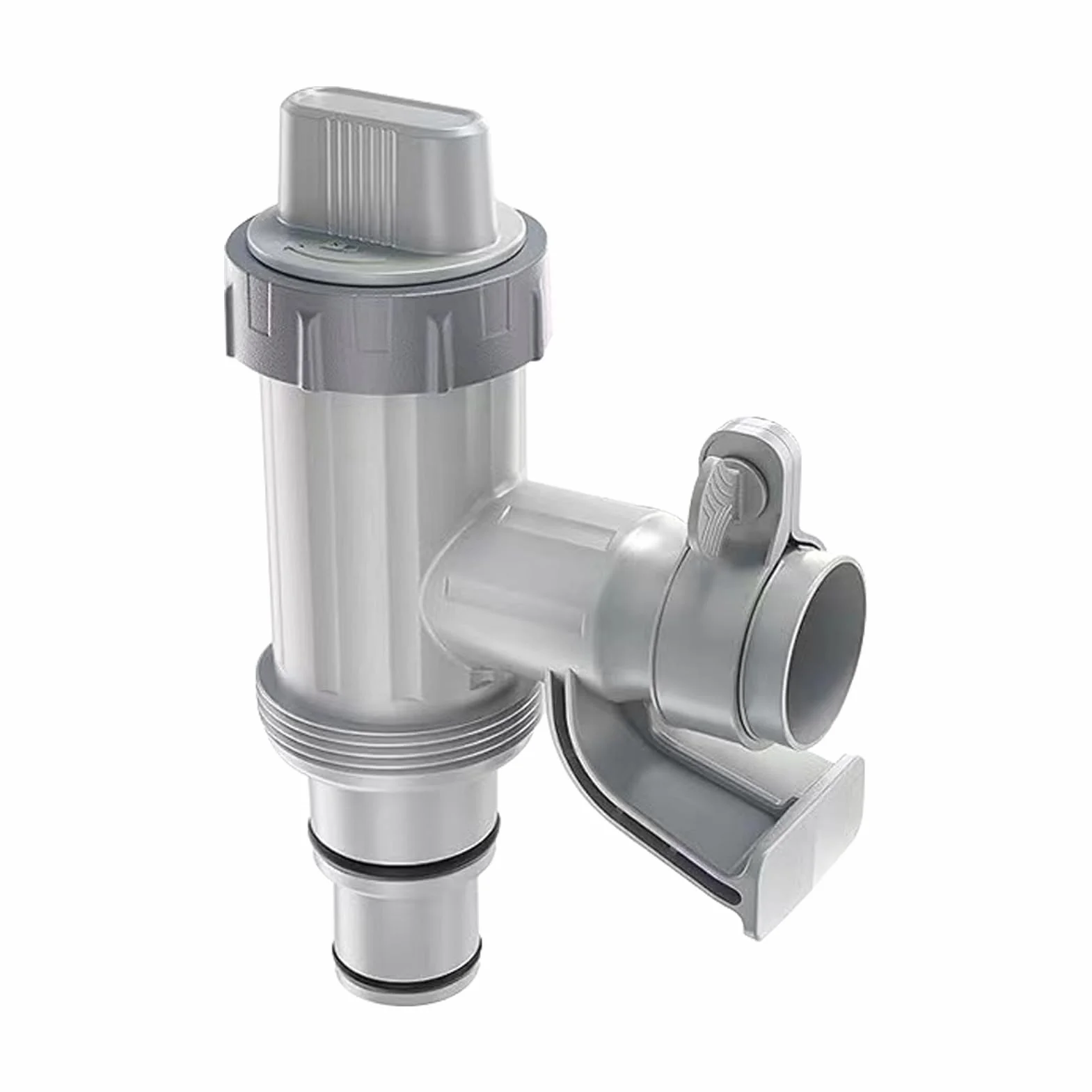 Robinet de Piscine 2 en 1 Valve à Piston Pièces de Rechange Accessoire Intex Bestway Coleman Robinet d'Arrêt Piscine Hors Sol
