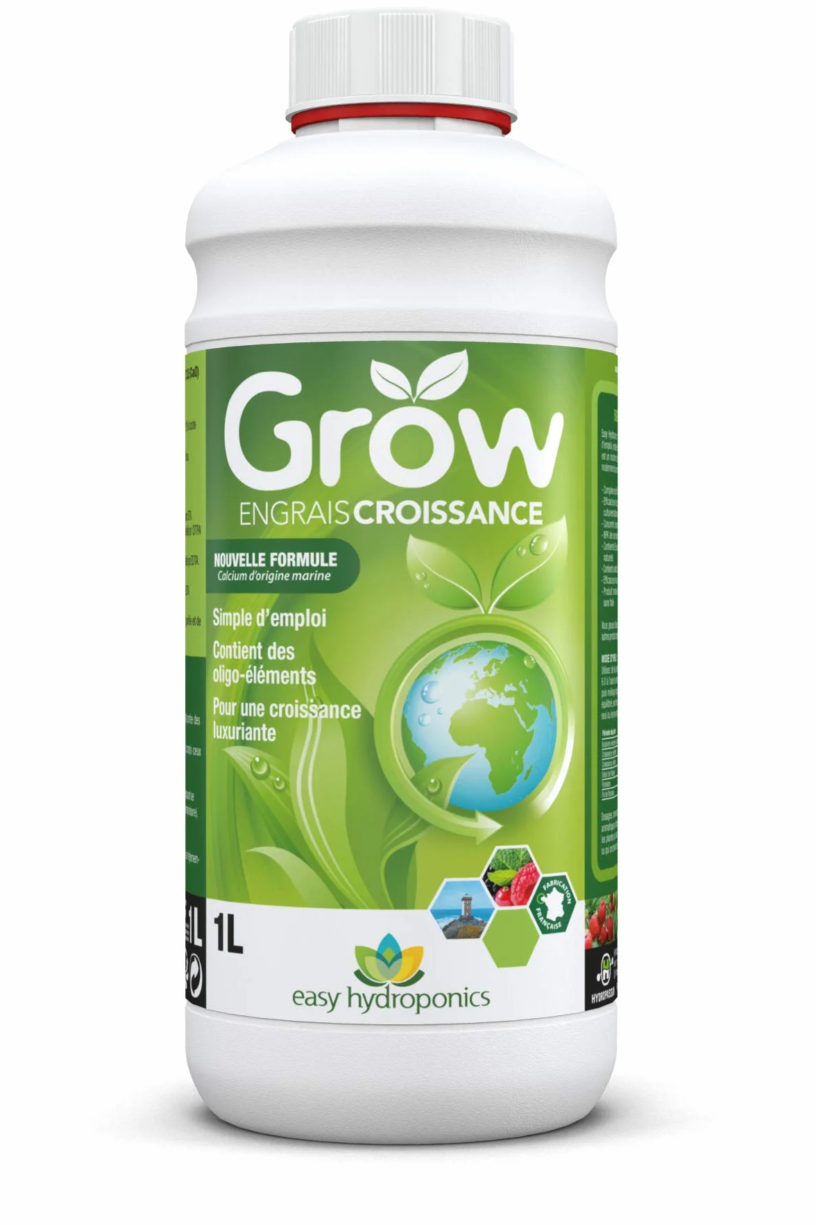 Nutriments Grow 1 L Croissance Engrais complet hydroponique terre Noir