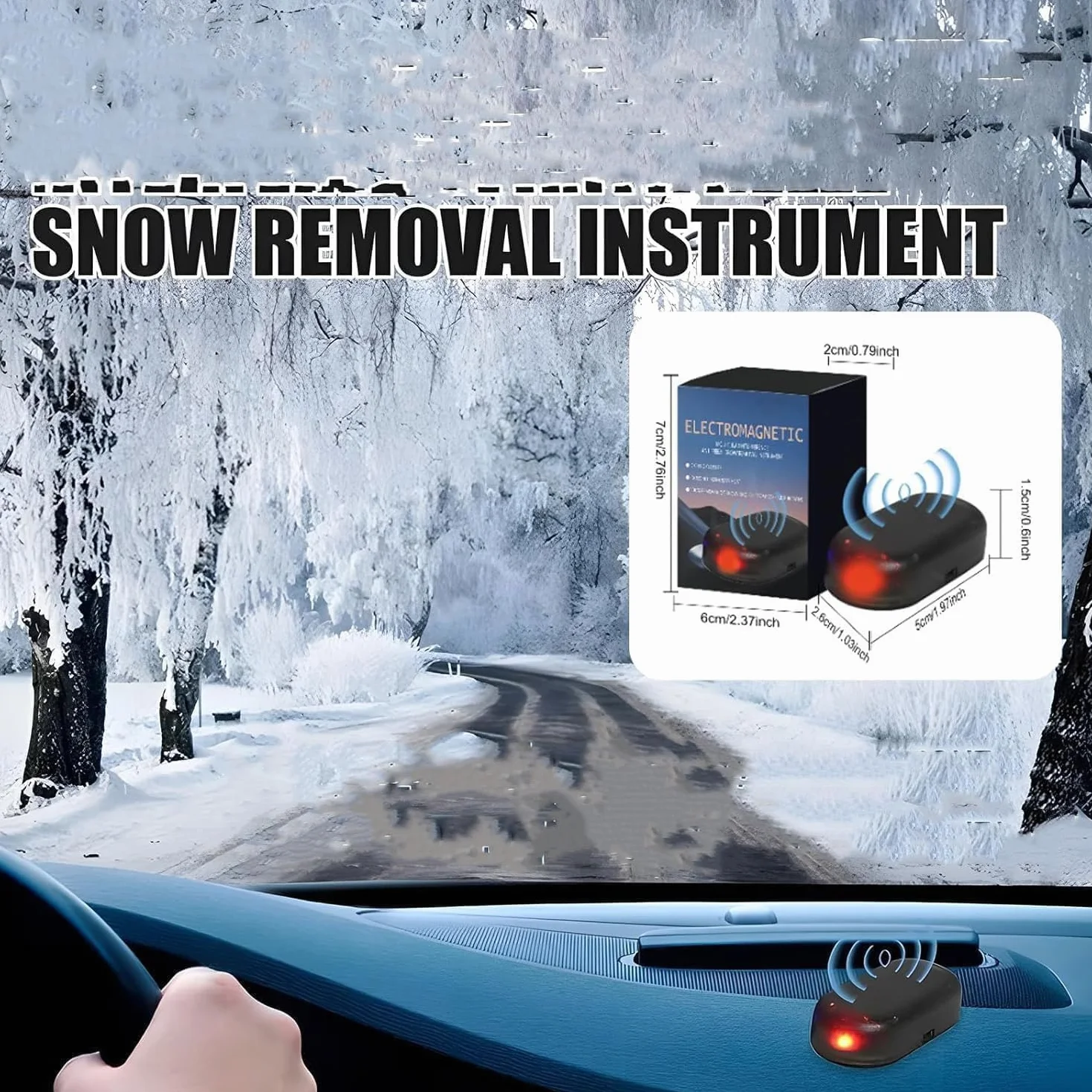 Dispositif de Déneigement Anti-Givre Électromagnétique pour Voiture, 3 Pièces