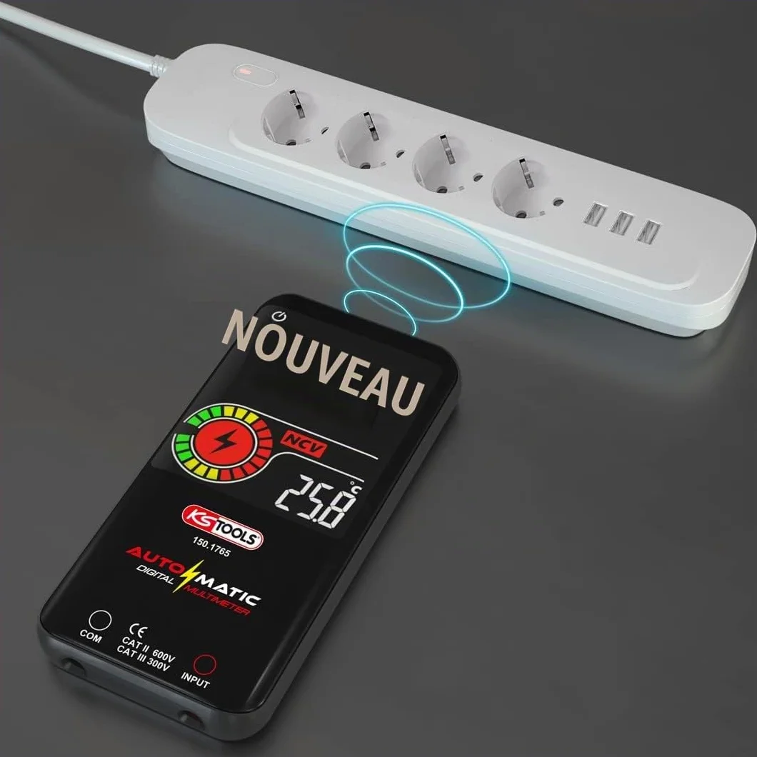KS TOOLS Multimètre numérique automatique, pointes de test incluses 150.1765