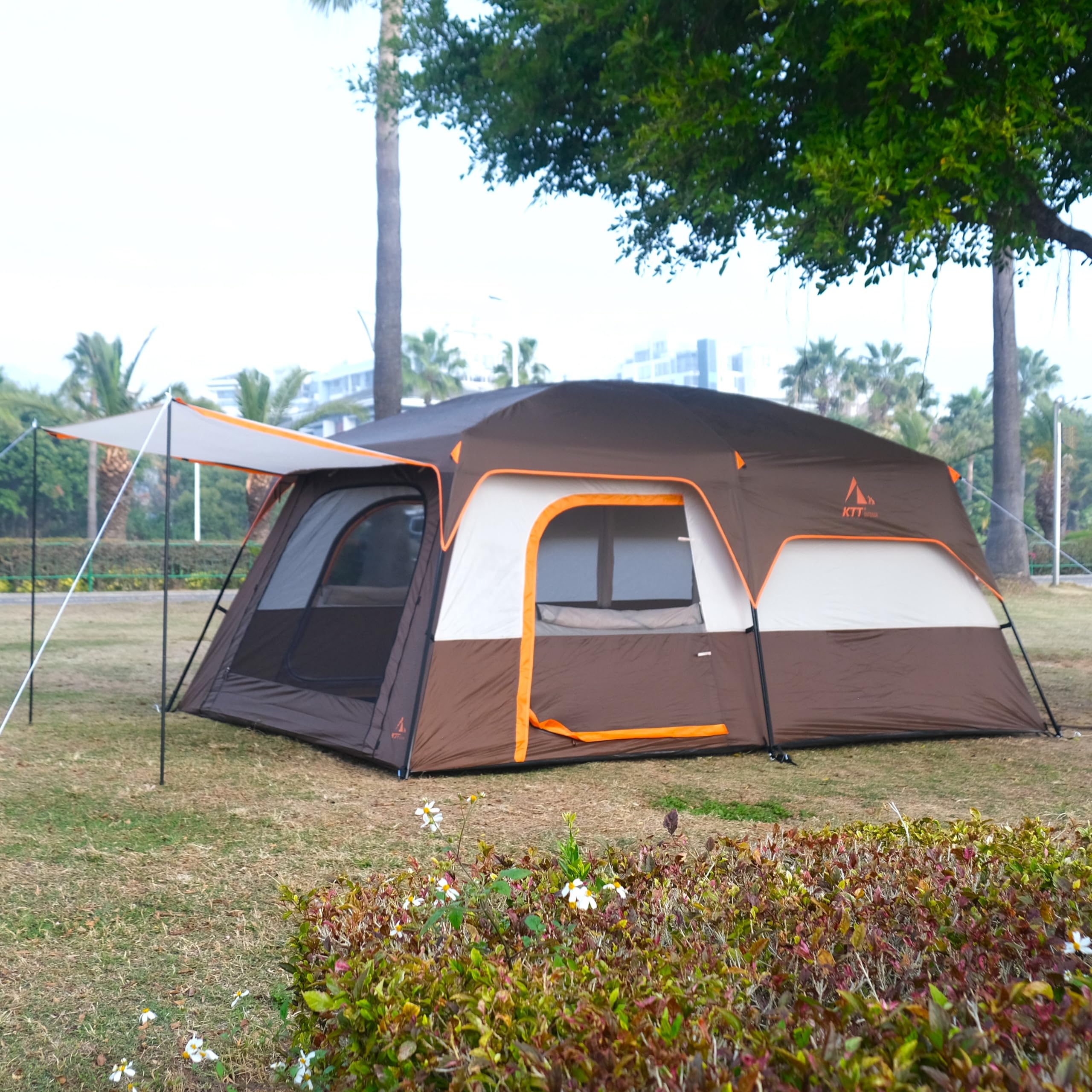 Expansive Family Cabin Tent with Dual-Room Design
