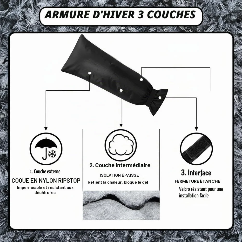 Housse Antigel Robinet Extérieur Imperméable Protection Gel Jardin Couvercle (M)