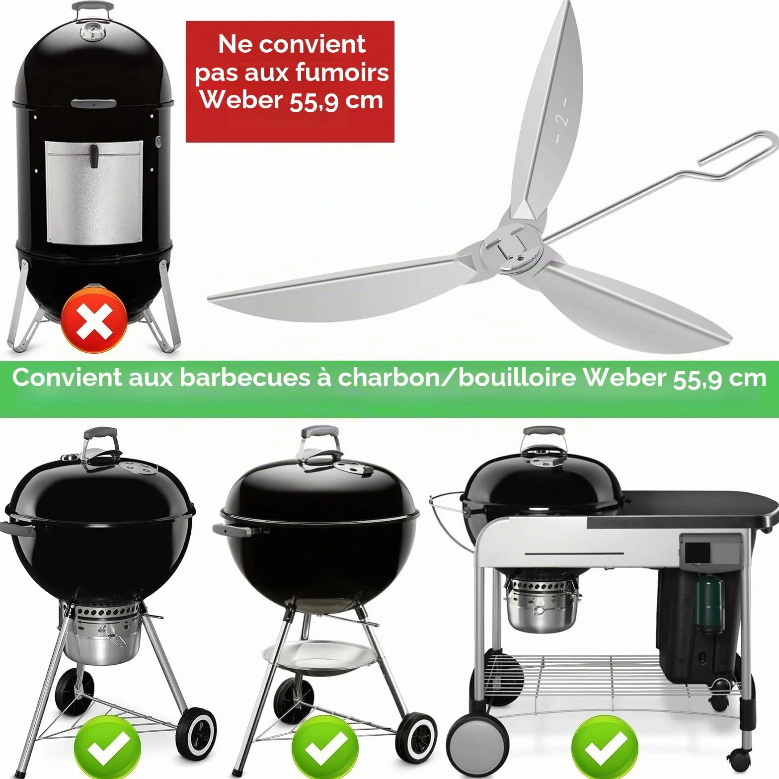 Weber Kit de nettoyage de rechange pour barbecue à charbon 57 cm