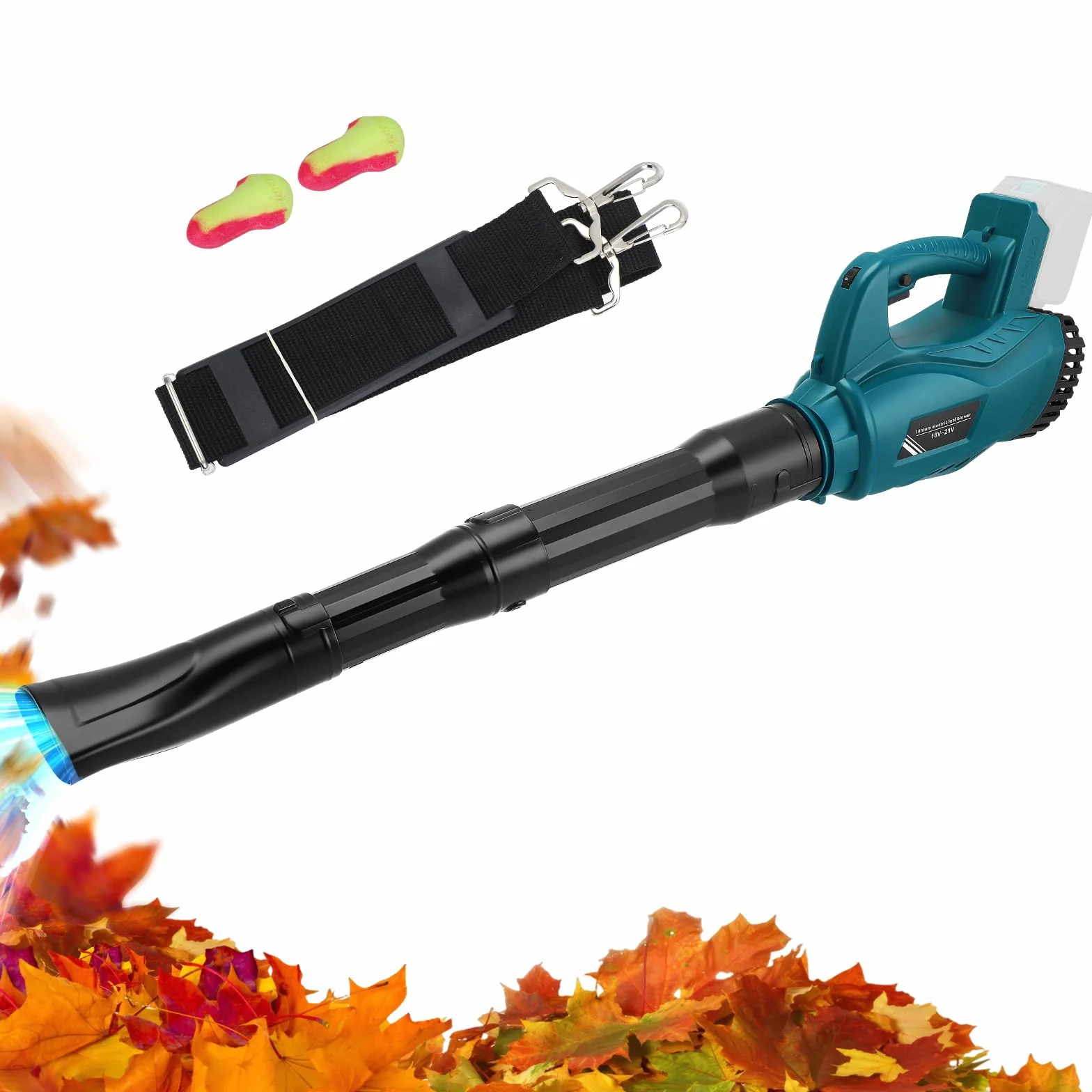 Souffleur à feuilles compatible batterie Makita 18 V vitesse variable jardin