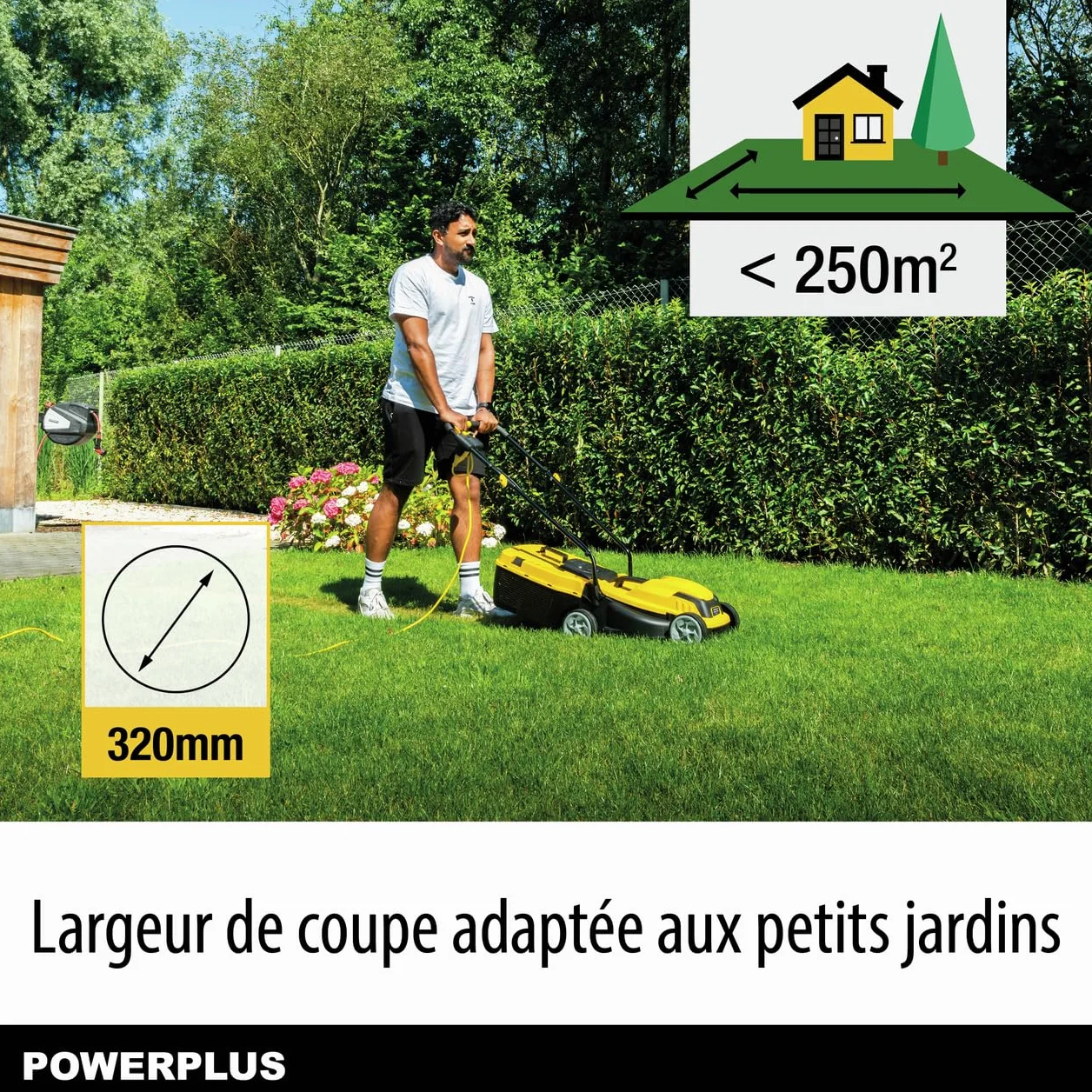 Powerplus Tondeuse Gazon Électrique 1300 W 320 mm POWEG62205