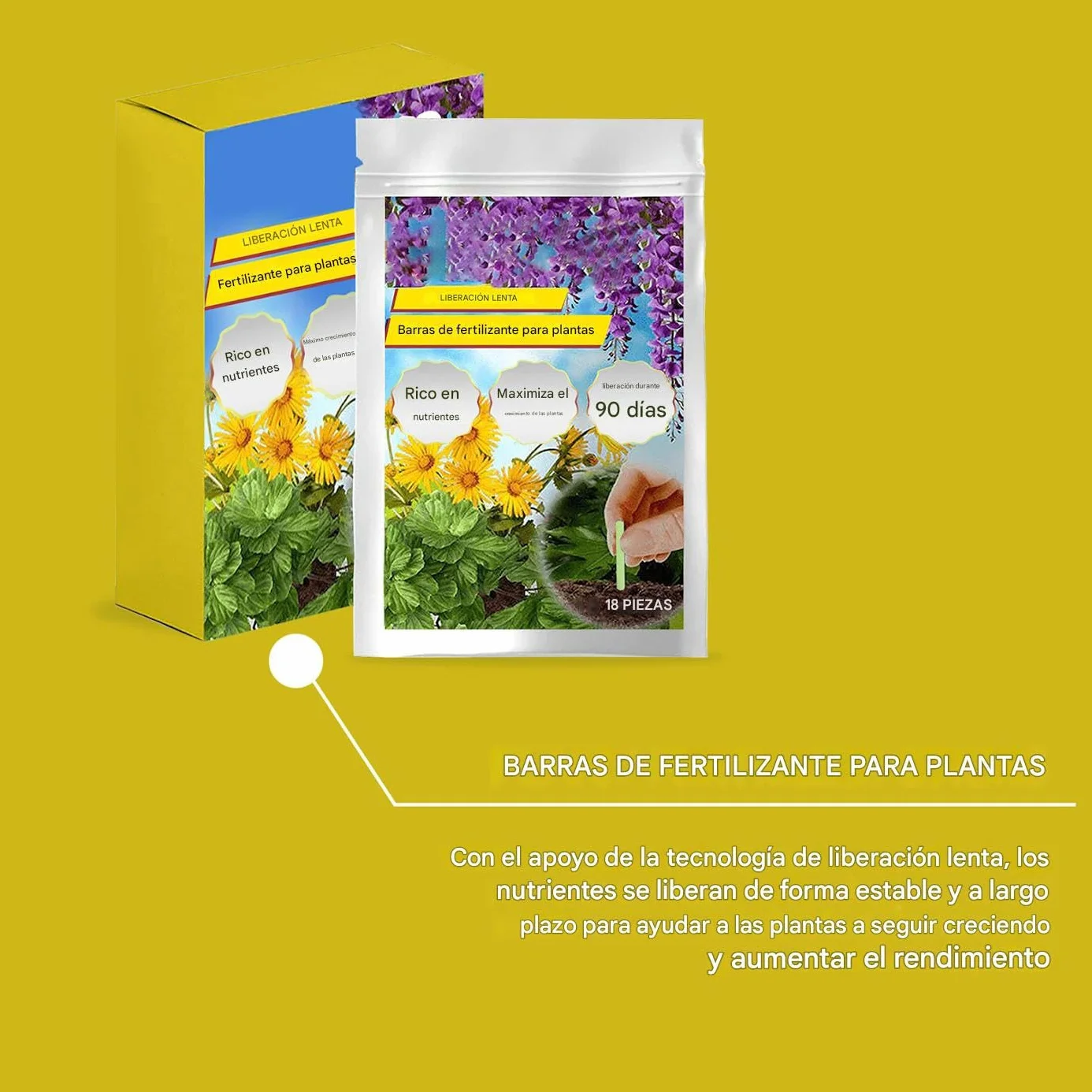 Pastilles nutritives pour plantes 18 unités nutriments naturels libération lente fleurs arbres vivaces légumes jardin