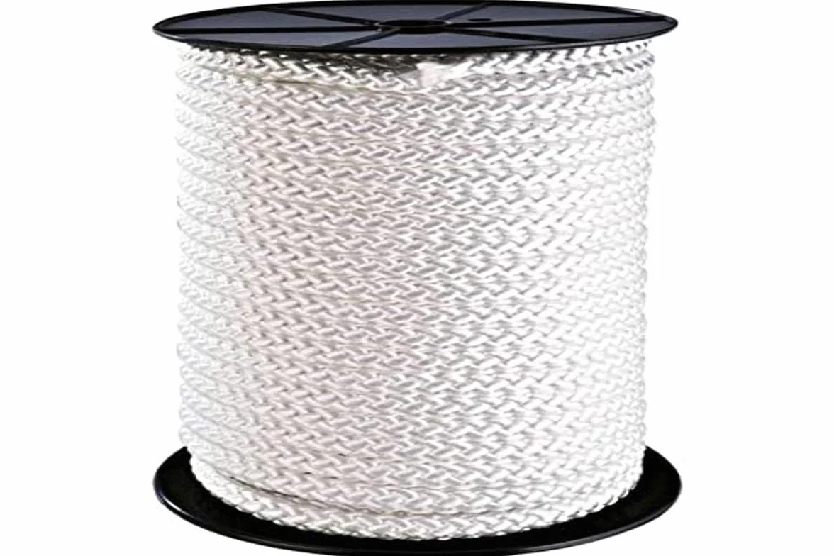 WERKA PRO, Tresse en polypropylène Ø 8 mm, bobine de 50 mètres, idéale pour arrimer et fixer voiles ou toiles d'ombrage, résistance de 900 kg, blanche