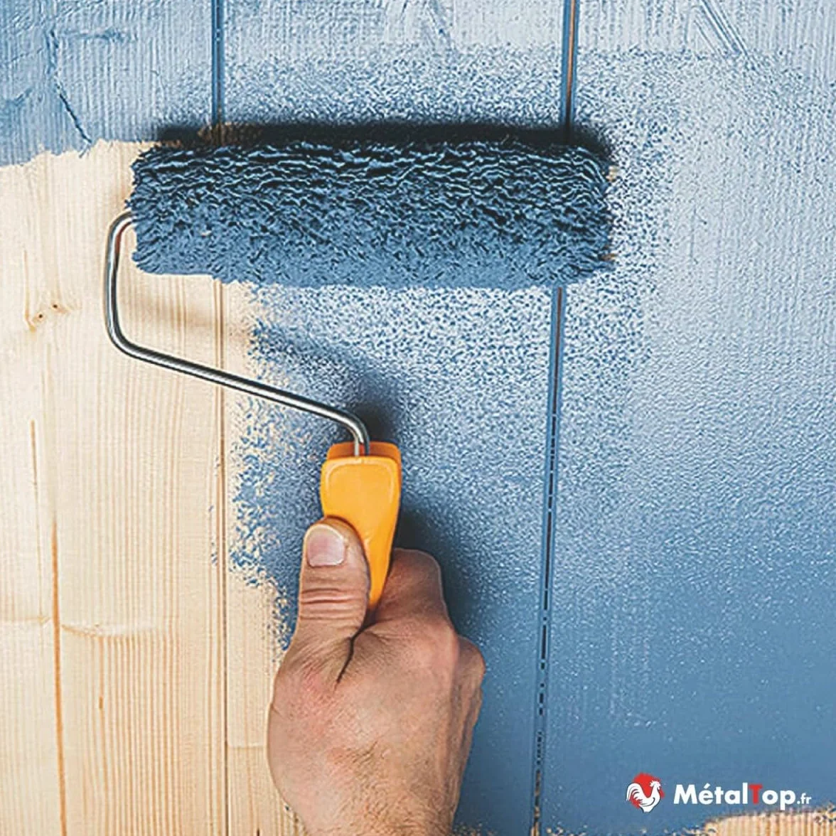 Metaltop - Peinture Bois Interieur - Blanc pur - RAL 9010-5 L - Microporeuse et lessivable pour portes, fenêtres, meubles