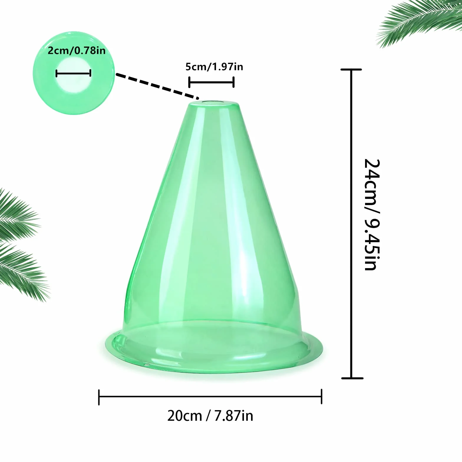 Garden Cloches for Plants 12 Pieces 7.8" D x 9.4" H Green Plant Protectors