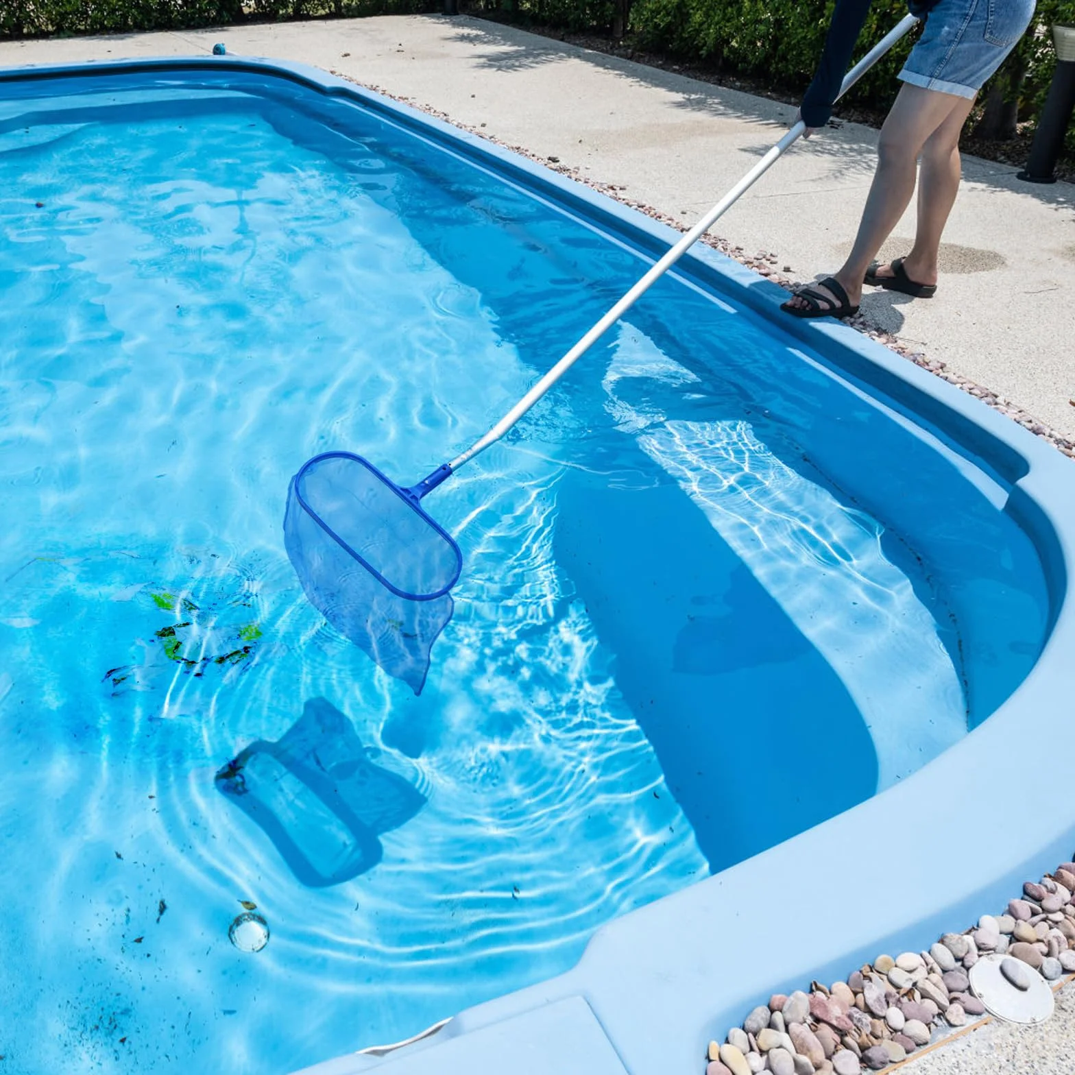 LIHAO Épuisette Surface Piscine Bassins Fontaines, Filet à Mailles Grand Capacité