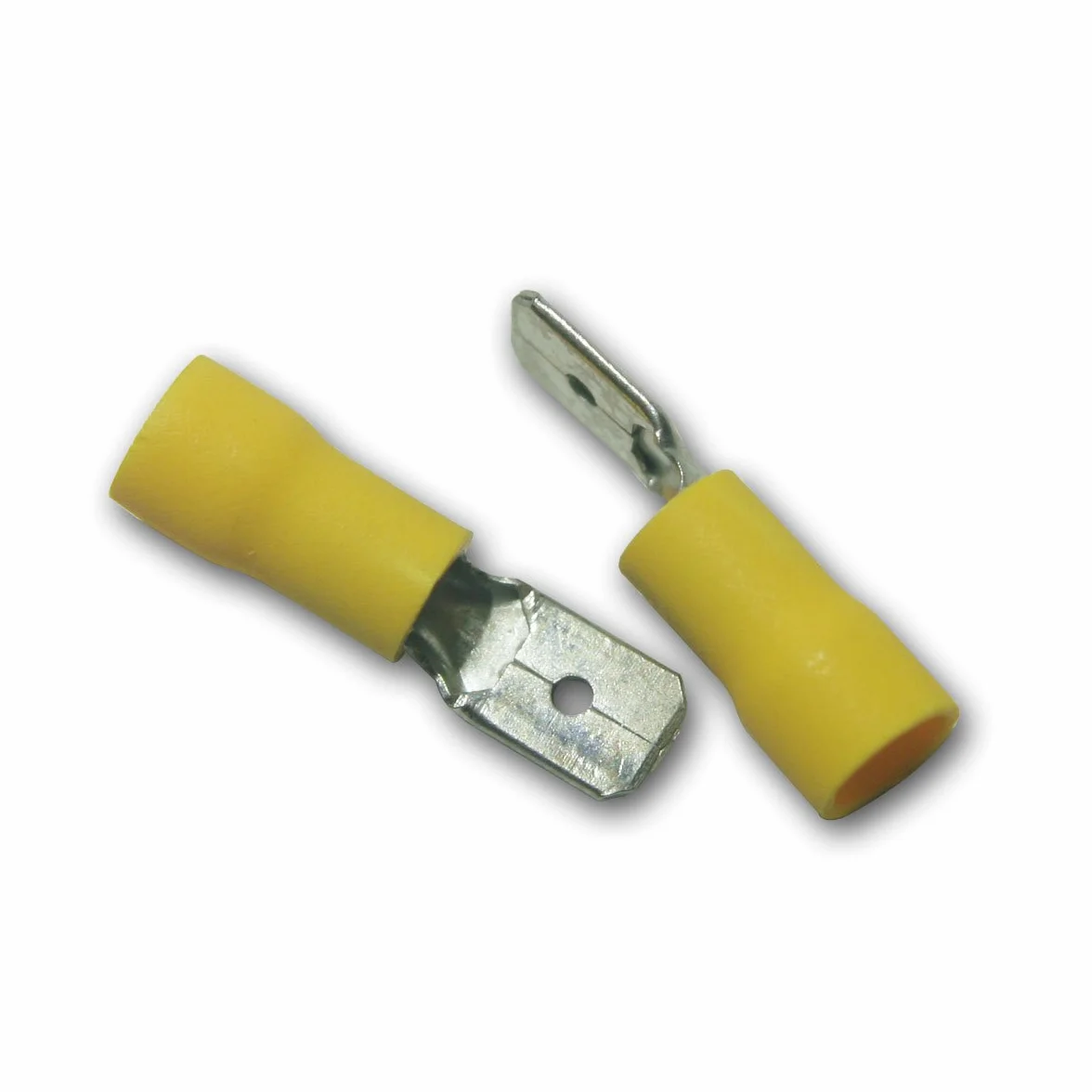 10 x Flachstecker Gelb 6,3x0,8mm / 4,0-6,0mm²