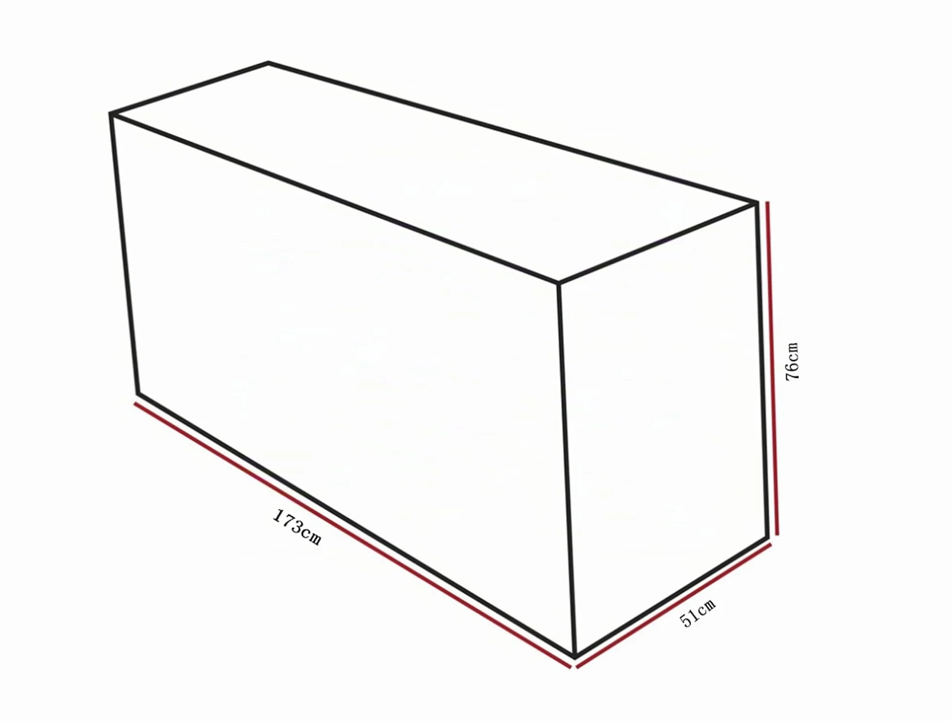 Housse de protection imperméable pour coussins de jardin 173 x 76 x 51 cm