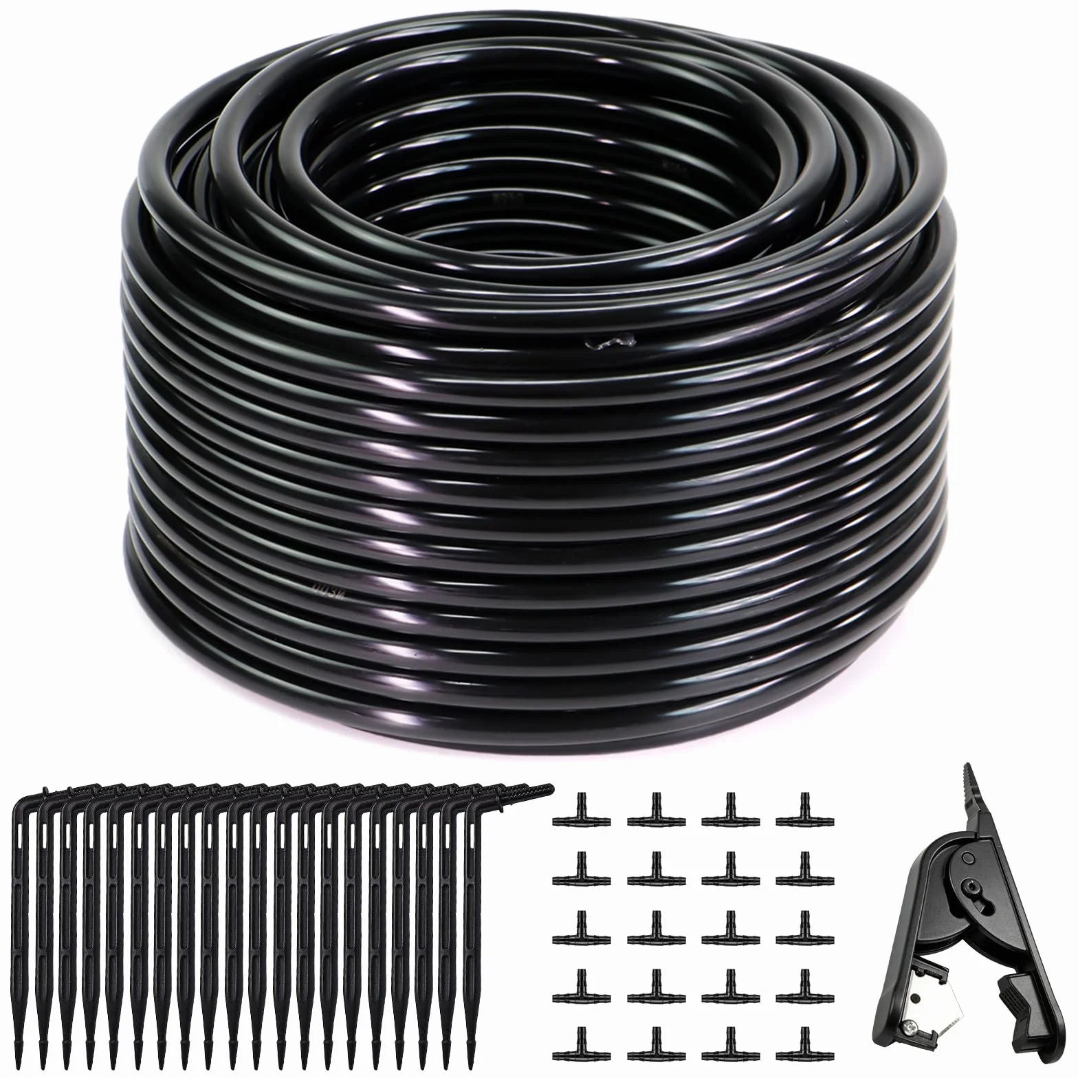 Automatic Irrigation System Micro Hose 4/7mm 40m Drip Irrigation Hose Agriculture Kit with Connectors and Drippers