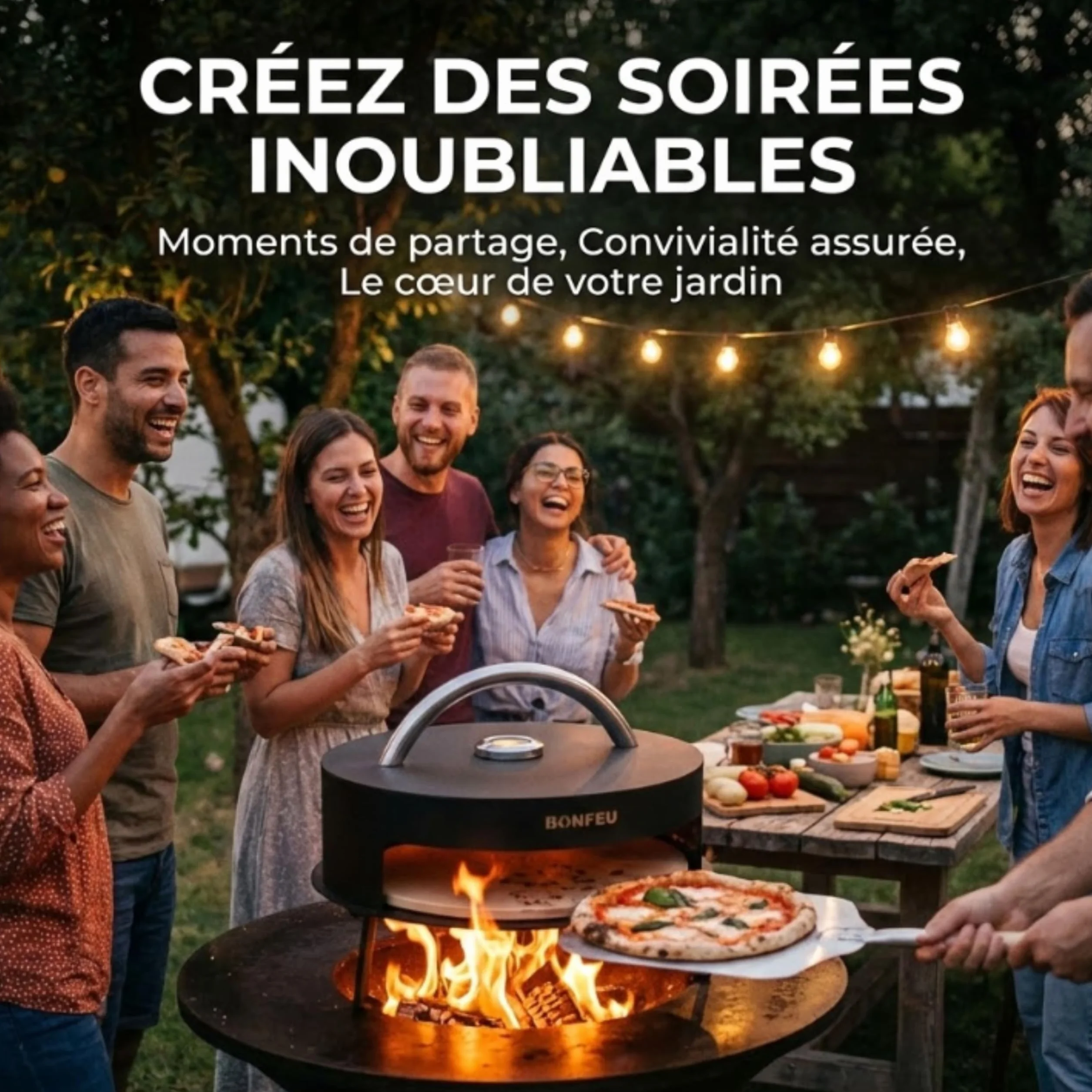 BonFeu BonBiza Brasero Exterieur Barbecue Noir