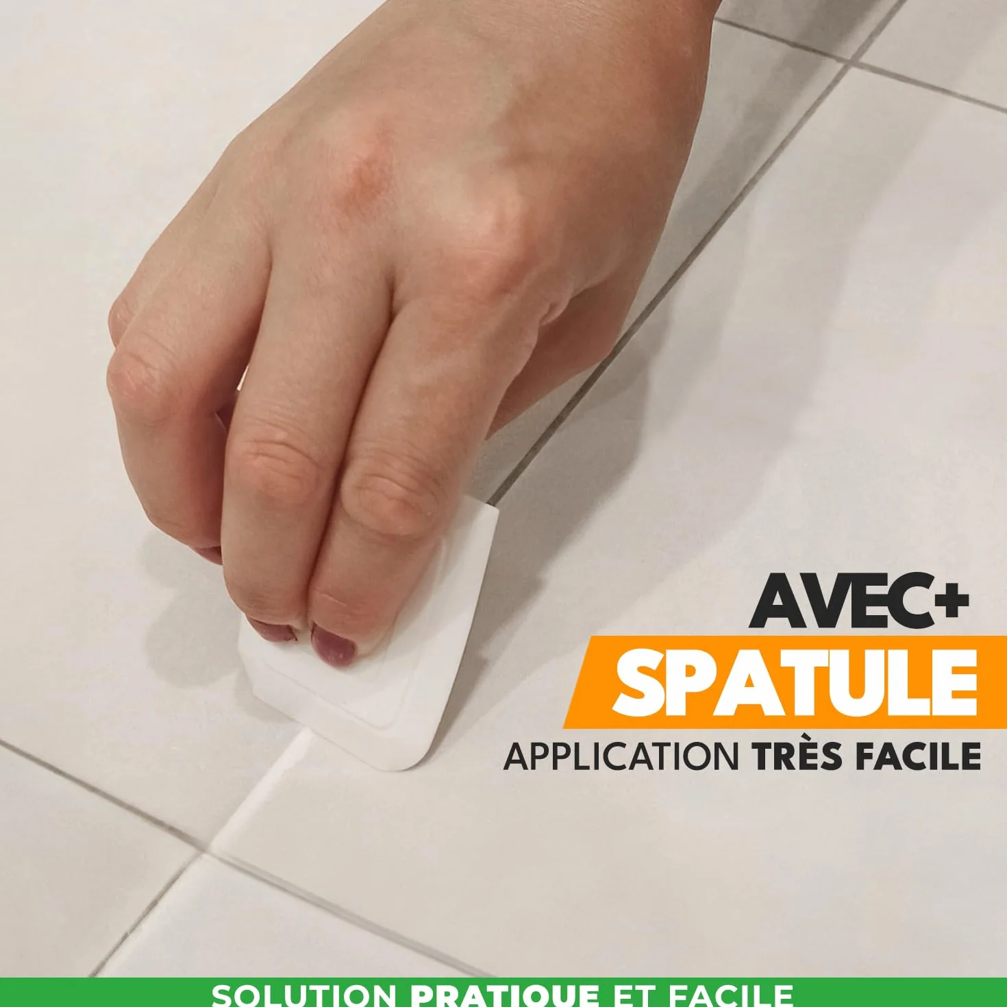 Joint Carrelage - Colle Carrelage, Joint Salle de Bain, Remplissage Répare et Renouvelle, Mortier à Joints - Avec Spatule (250g - Blanc)